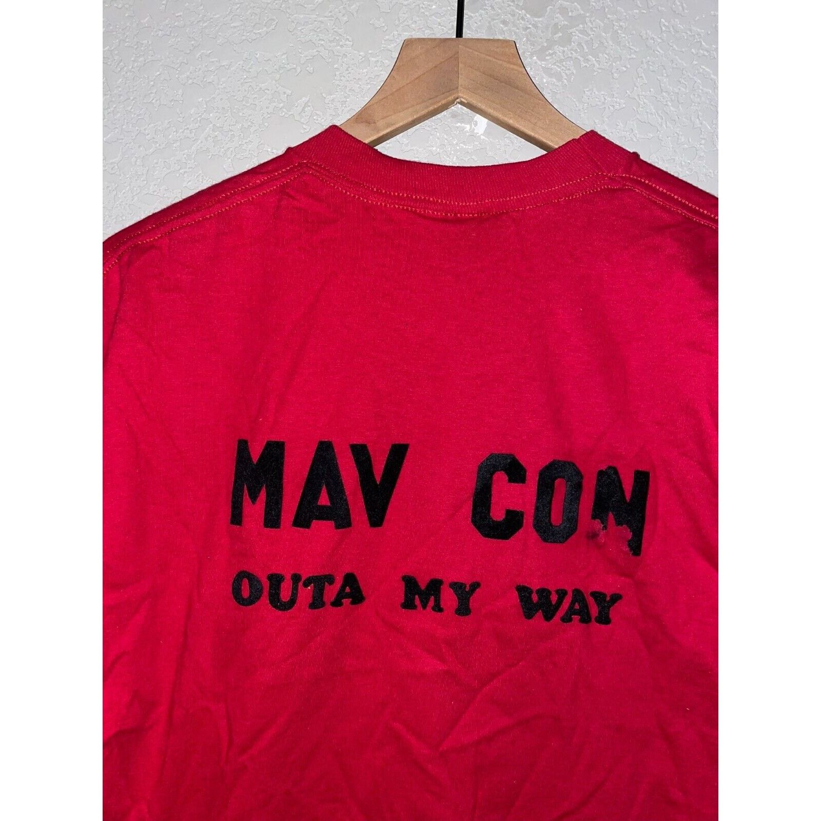 Jerzees Vintage Mav Con Shirt Outta My Way Red Jerzees Tee VTG 90s L Size US L / EU 52-54 / 3 - 7 Thumbnail