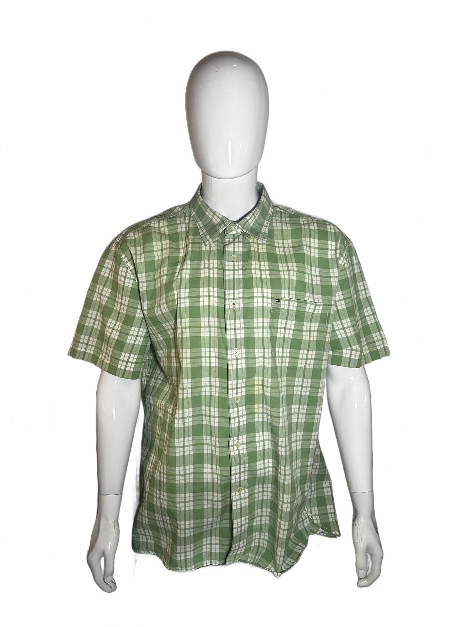 Tommy Hilfiger Tommy Hilfiger Green Plaid Short Sleeve Shirt - Size XL Size US XL / EU 56 / 4 - 1 Thumbnail