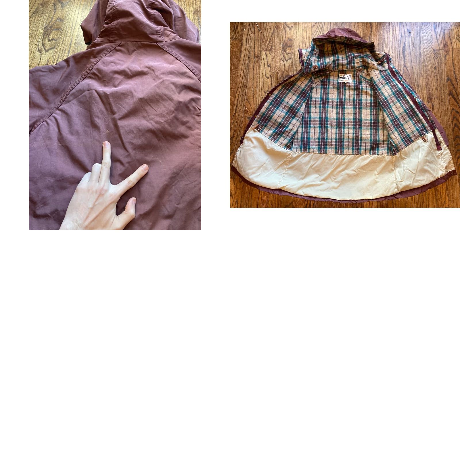 Vintage VINTAGE Woolrich Chore Coat Jacket Womens Wool Flannel Lined Sz M Red USA Made Size M / US 6-8 / IT 42-44 - 9 Thumbnail