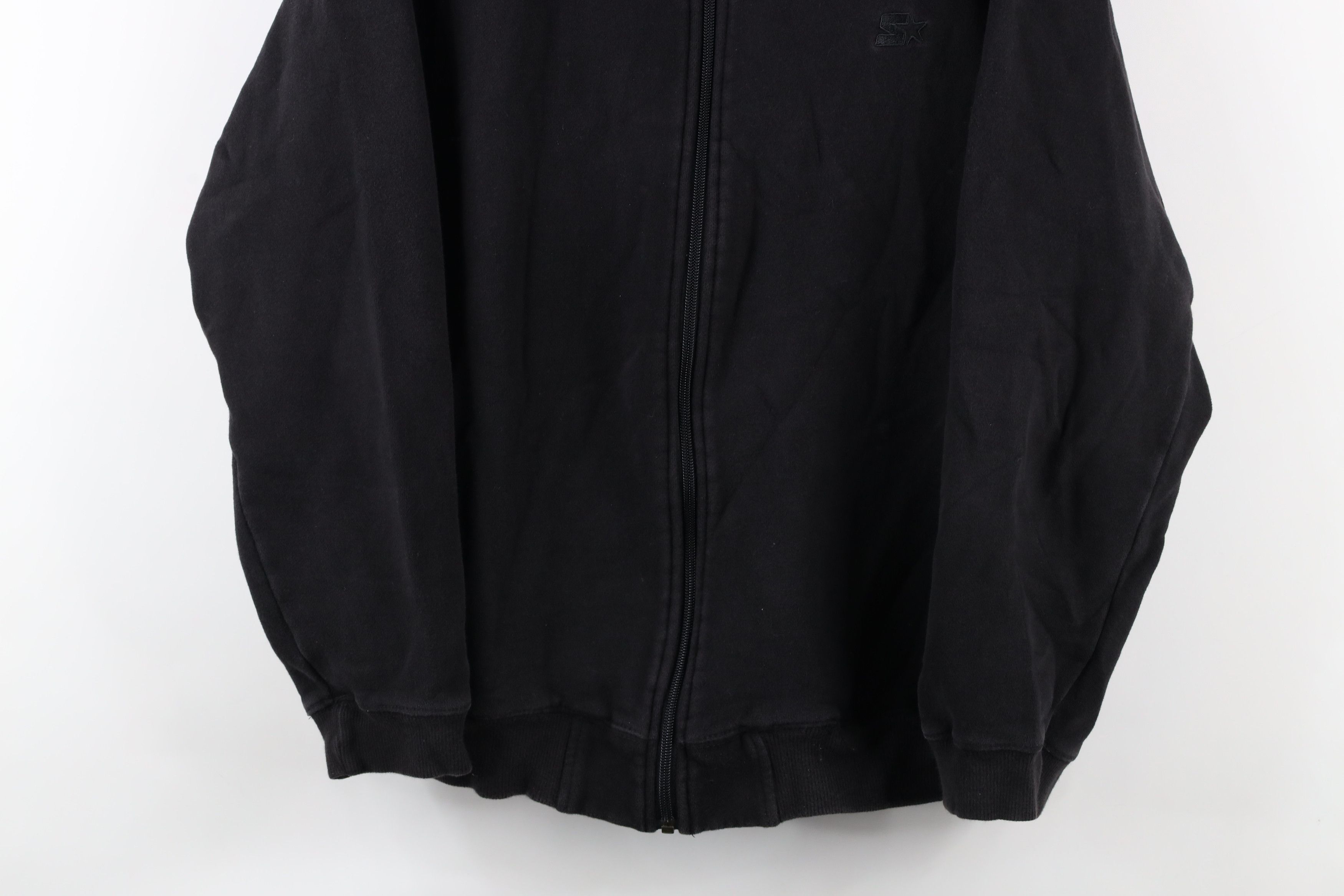 Starter × Vintage Vintage 90s Starter Full Zip Sweatshirt Jacket Black Size US M / EU 48-50 / 2 - 3 Thumbnail