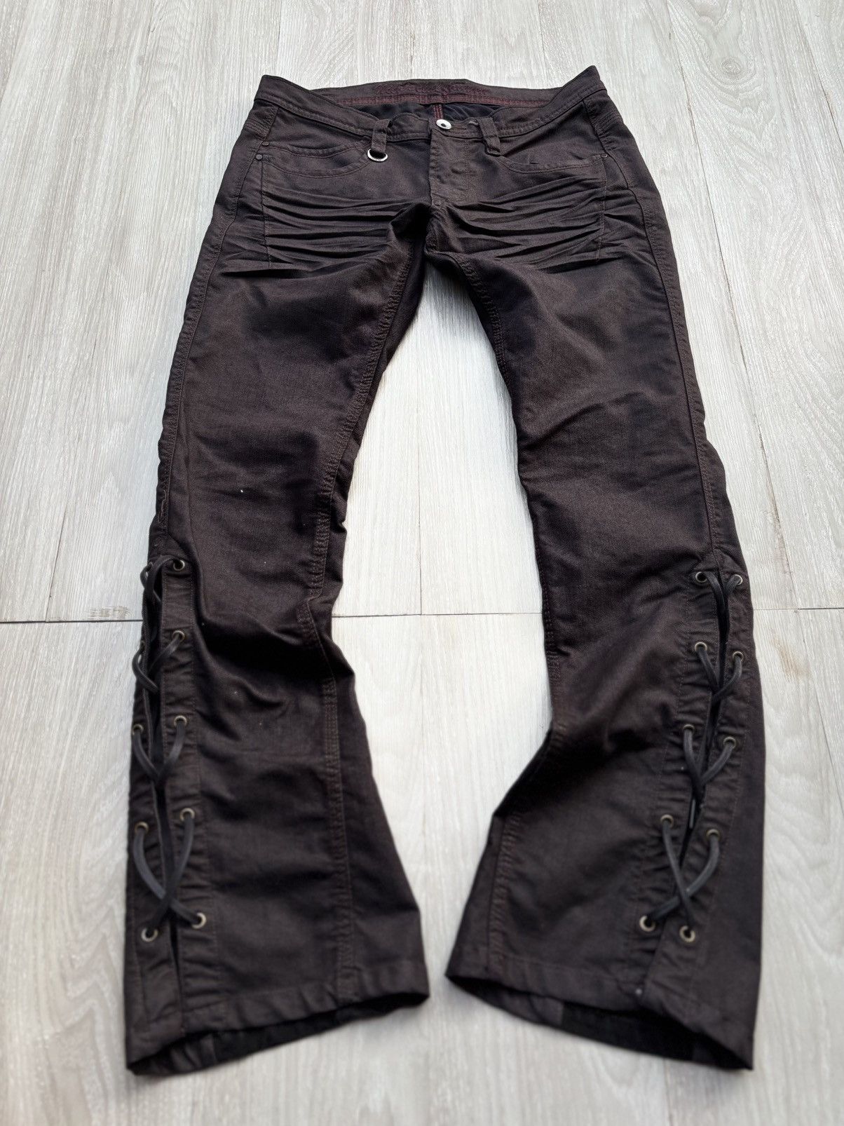 Nicole Club NICOLE CLUB FOR MEN lace-up flare jeans Size US 27 - 1 Thumbnail