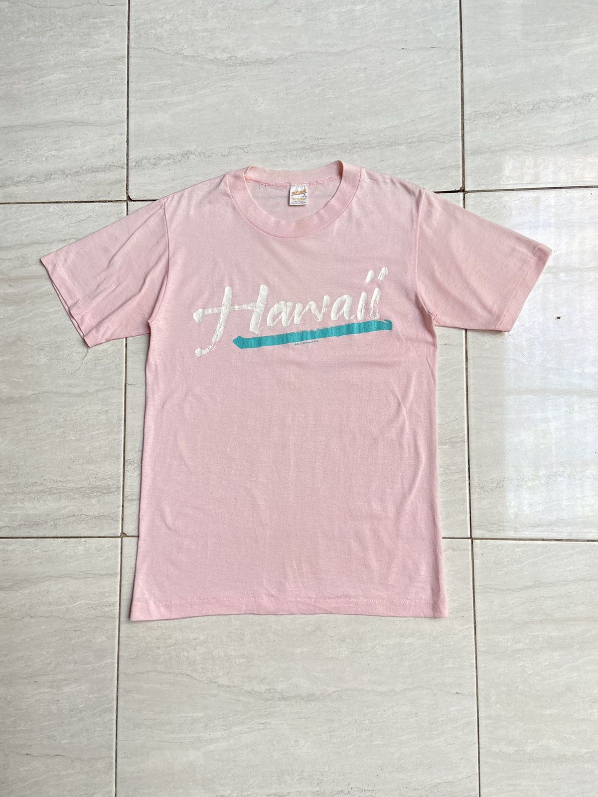 Vintage SPORTSWEAR Pink Hawaii T-Shirt Size US XS / EU 42 / 0 - 6 Thumbnail