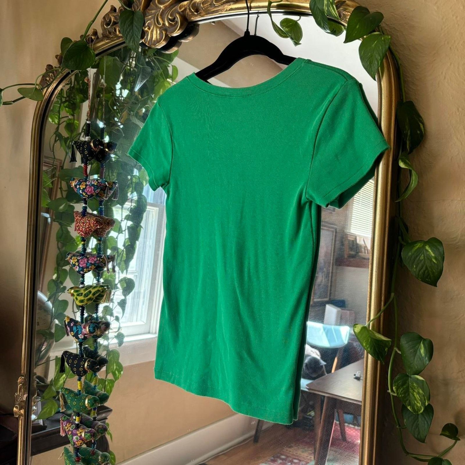 Polo Ralph Lauren Vintage Ralph Lauren Green V-Neck T-Shirt Small Cotton Y2K Size S / US 4 / IT 40 - 6 Thumbnail
