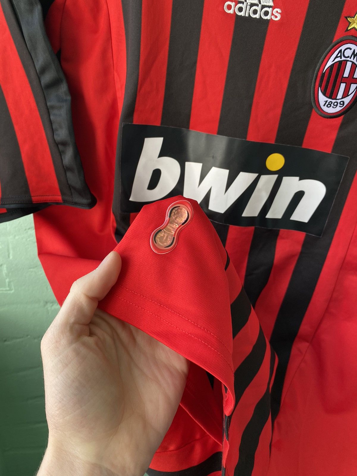Adidas AC Milan 2007 2008 Adidas Home Soccer Jersey Football Shirt Size US XL / EU 56 / 4 - 6 Thumbnail