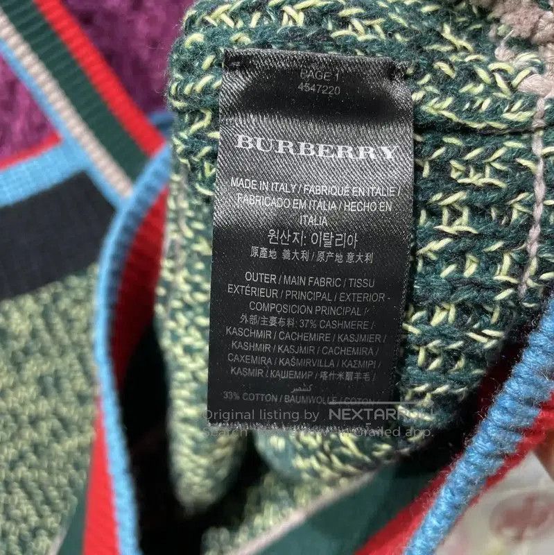 Burberry Burberry Colorful Wool Knit Sweater for Women. Size S / US 4 / IT 40 - 6 Thumbnail