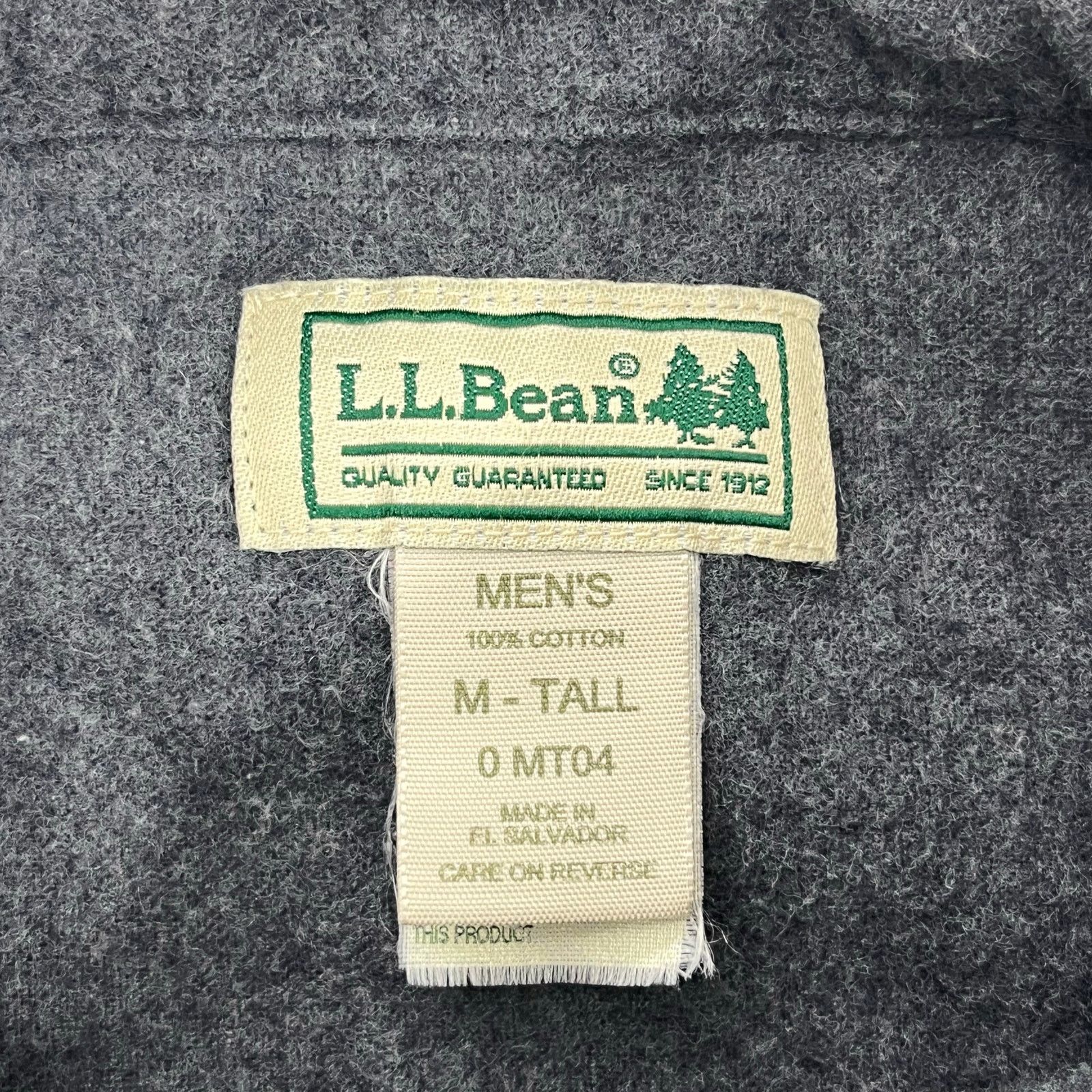 L.L. Bean L.L. Bean Dark Gray Cotton Button Up Shirt Tall Size US M / EU 48-50 / 2 - 4 Thumbnail
