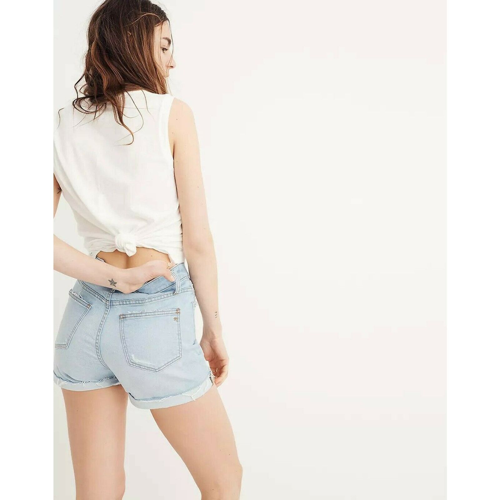 Madewell Madewell High Rise Front Edition Distressed Raw Frayed hems Size 28" / US 6 / IT 42 - 4 Thumbnail