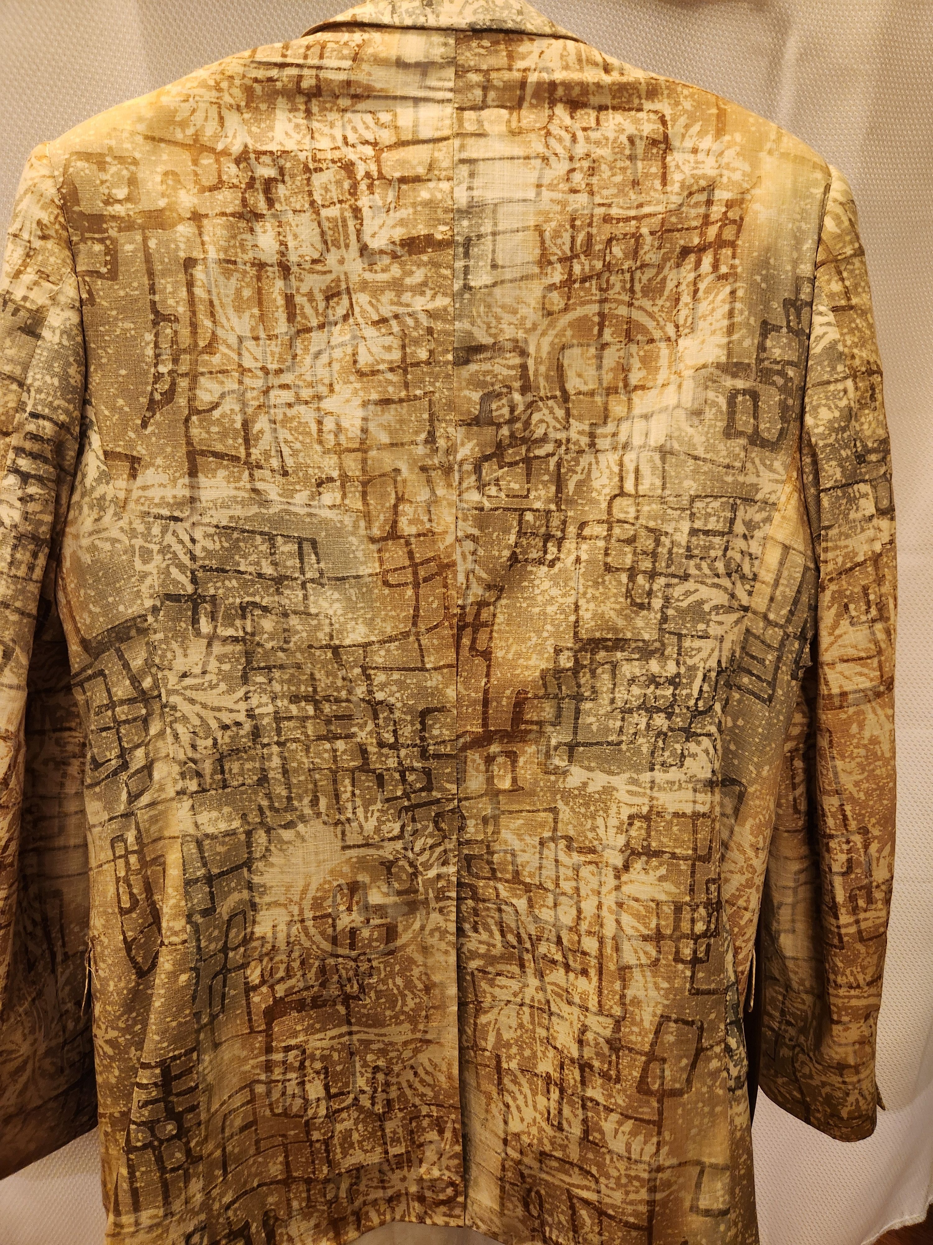 Other Jean Courcel 100% Wool Abstract Designed Men's Suit Size 38R - 3 Thumbnail