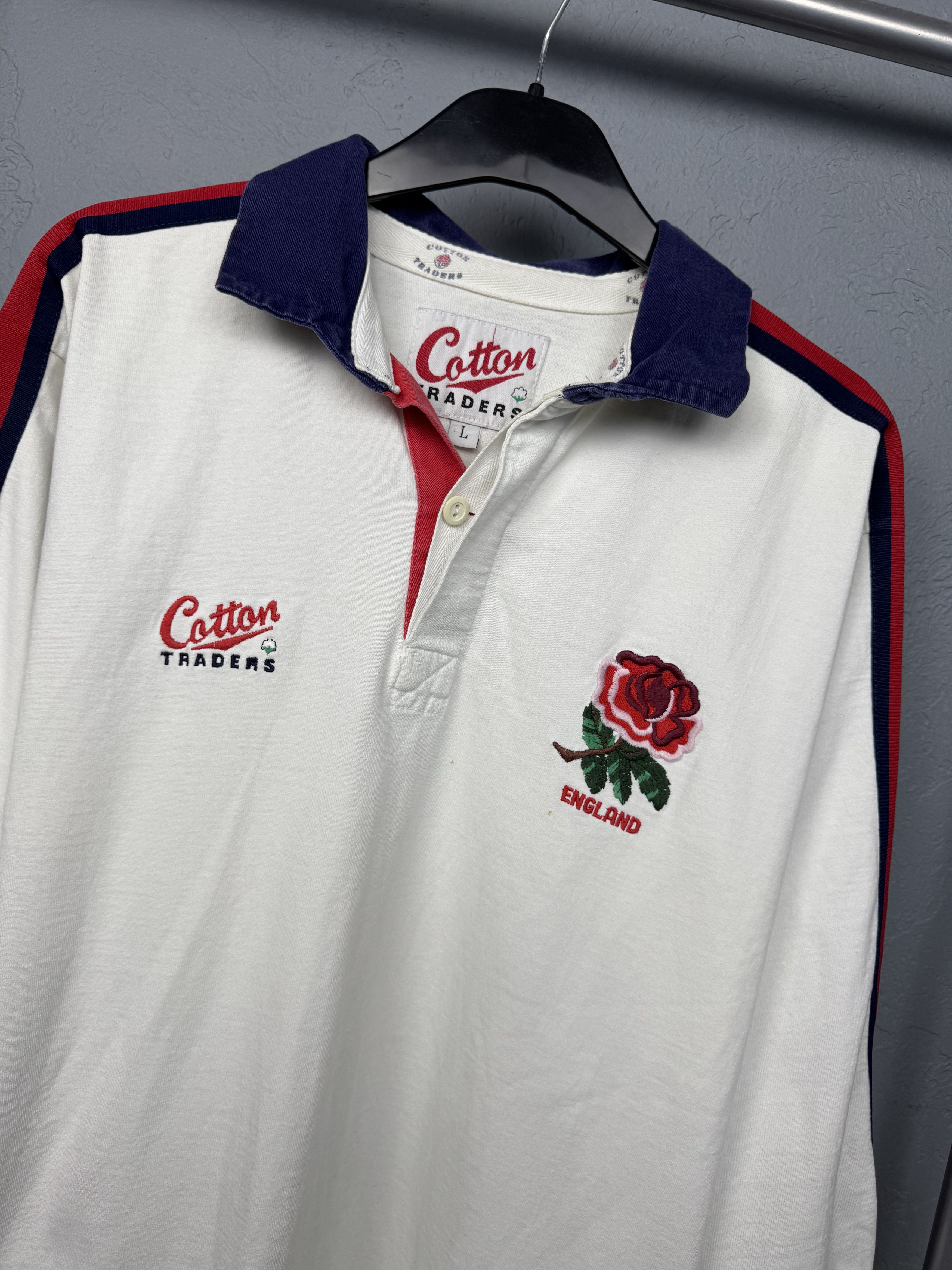 Cotton Traders Cotton Traders 90s Vitage Rugby Long Sleeve Polo Shirt Size US L / EU 52-54 / 3 - 2 Thumbnail