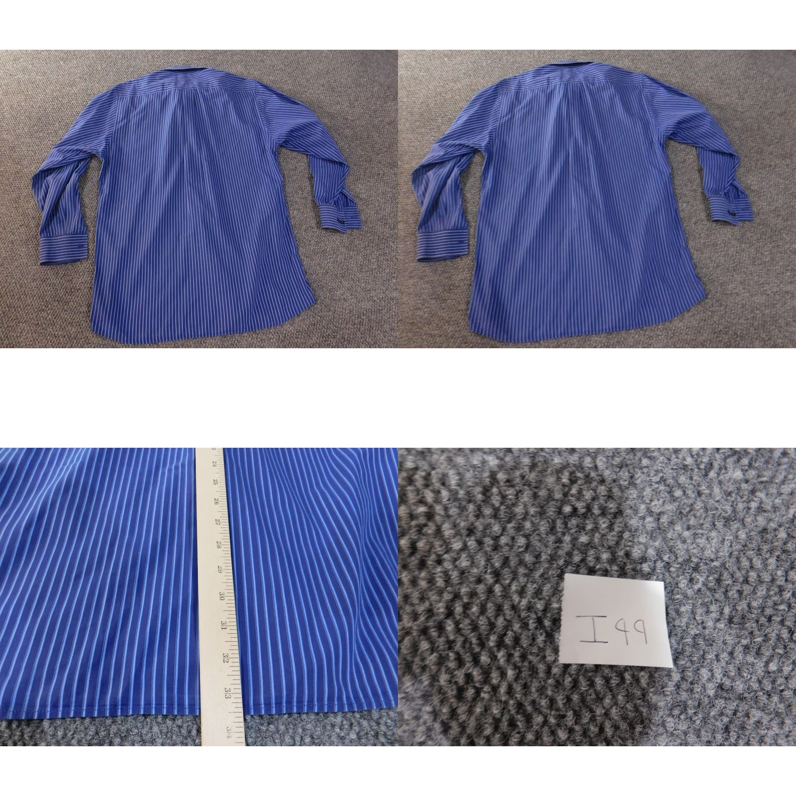 Michael Kors Michael Kors Shirt Men 15.5 Blue Striped Button Down Casual Regular Fit Size US L / EU 52-54 / 3 - 8 Thumbnail