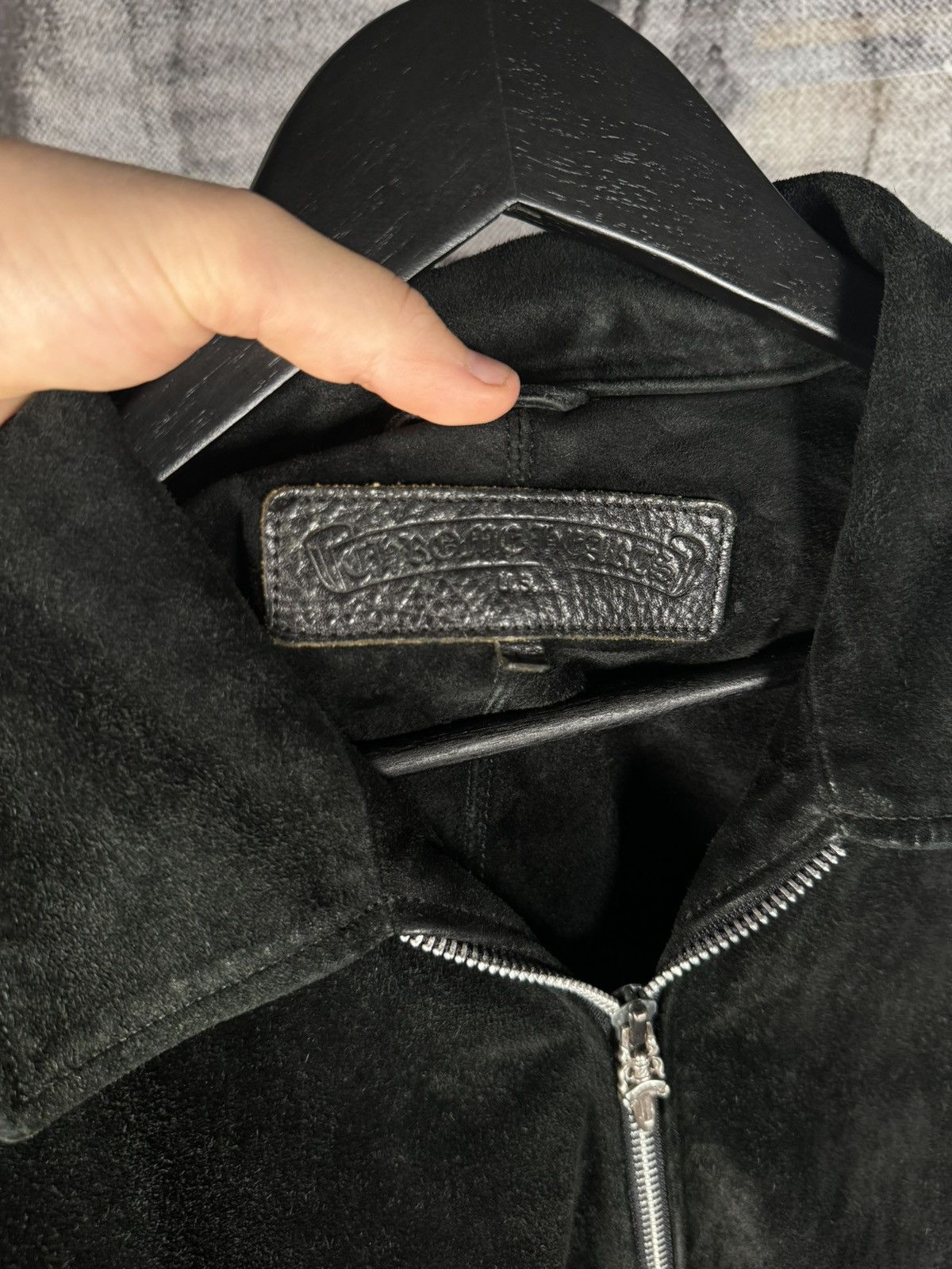Chrome Hearts 90s GRAIL🚭 SUEDE WESTERN FLEUR JACKET .925 SILVER DOUBLE ZIP Size US L / EU 52-54 / 3 - 12 Thumbnail