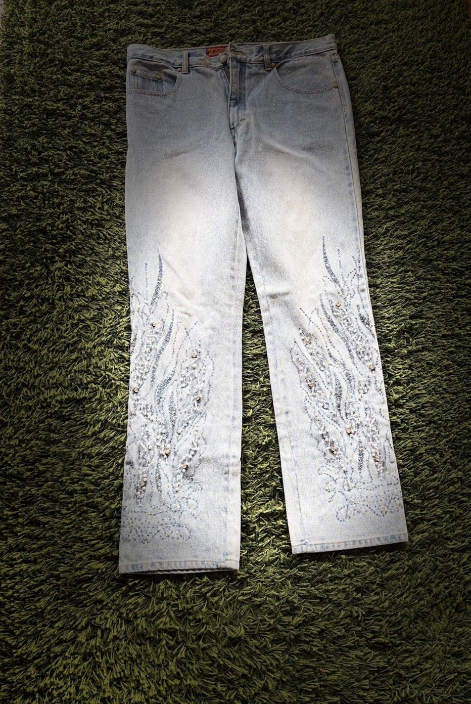 Other Renato Nucci Hand-Embroidered Couture Jeans (Rare 2002) Size 32" / US 10 / IT 46 - 1 Thumbnail