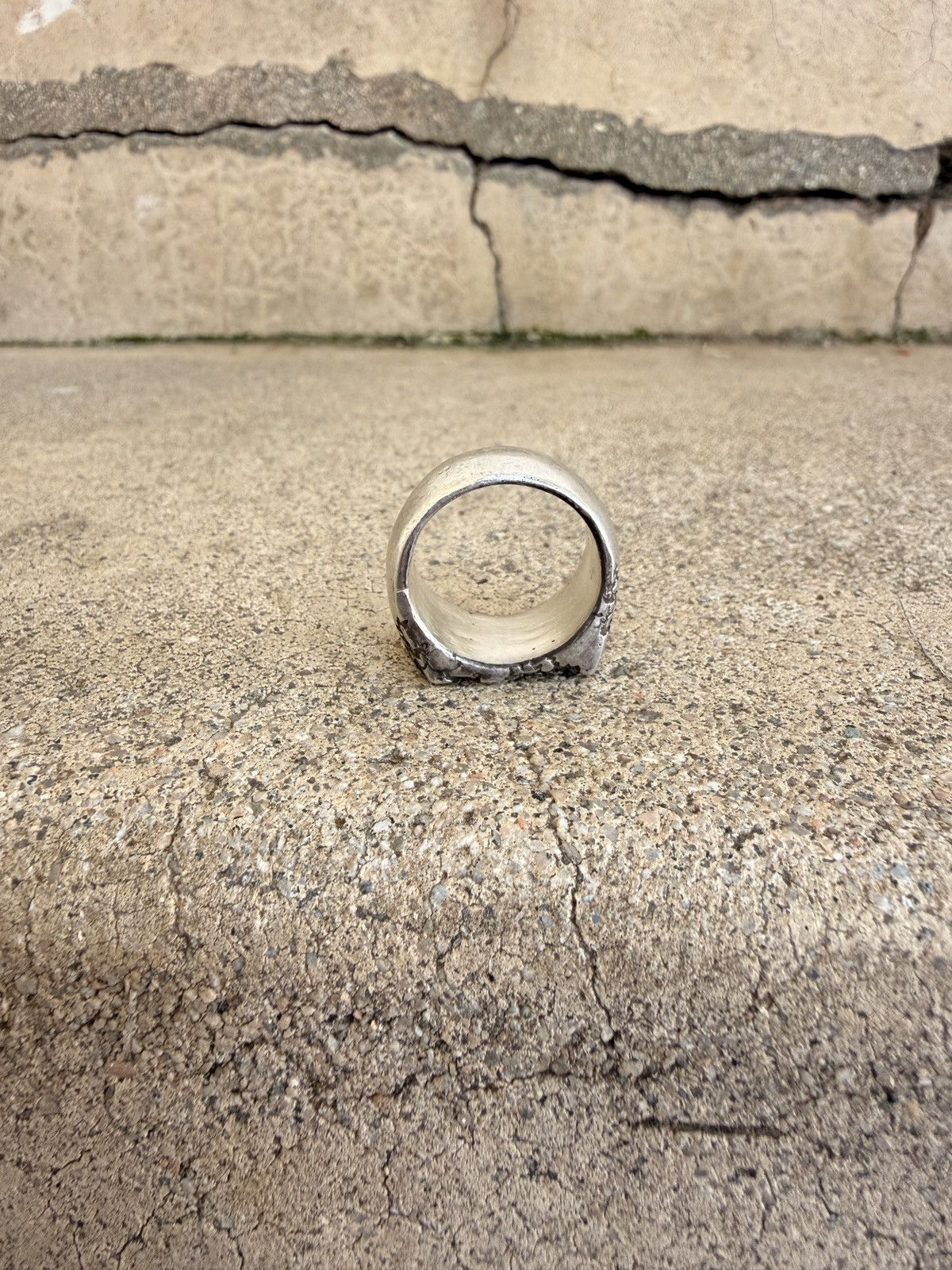 Sterling Silver Custom “IV” Signet Ring Size ONE SIZE - 5 Thumbnail