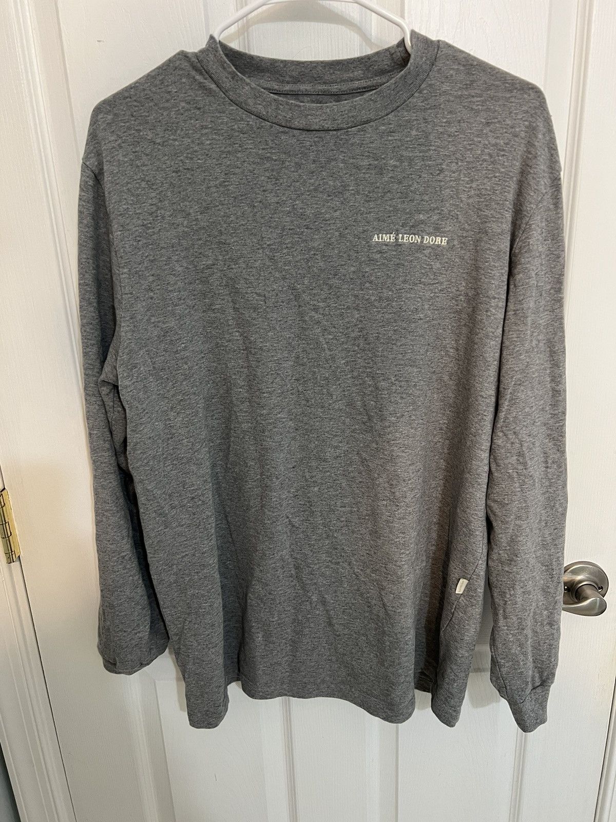 Aime Leon Dore Grey script long sleeve Size US M / EU 48-50 / 2 - 1 Thumbnail