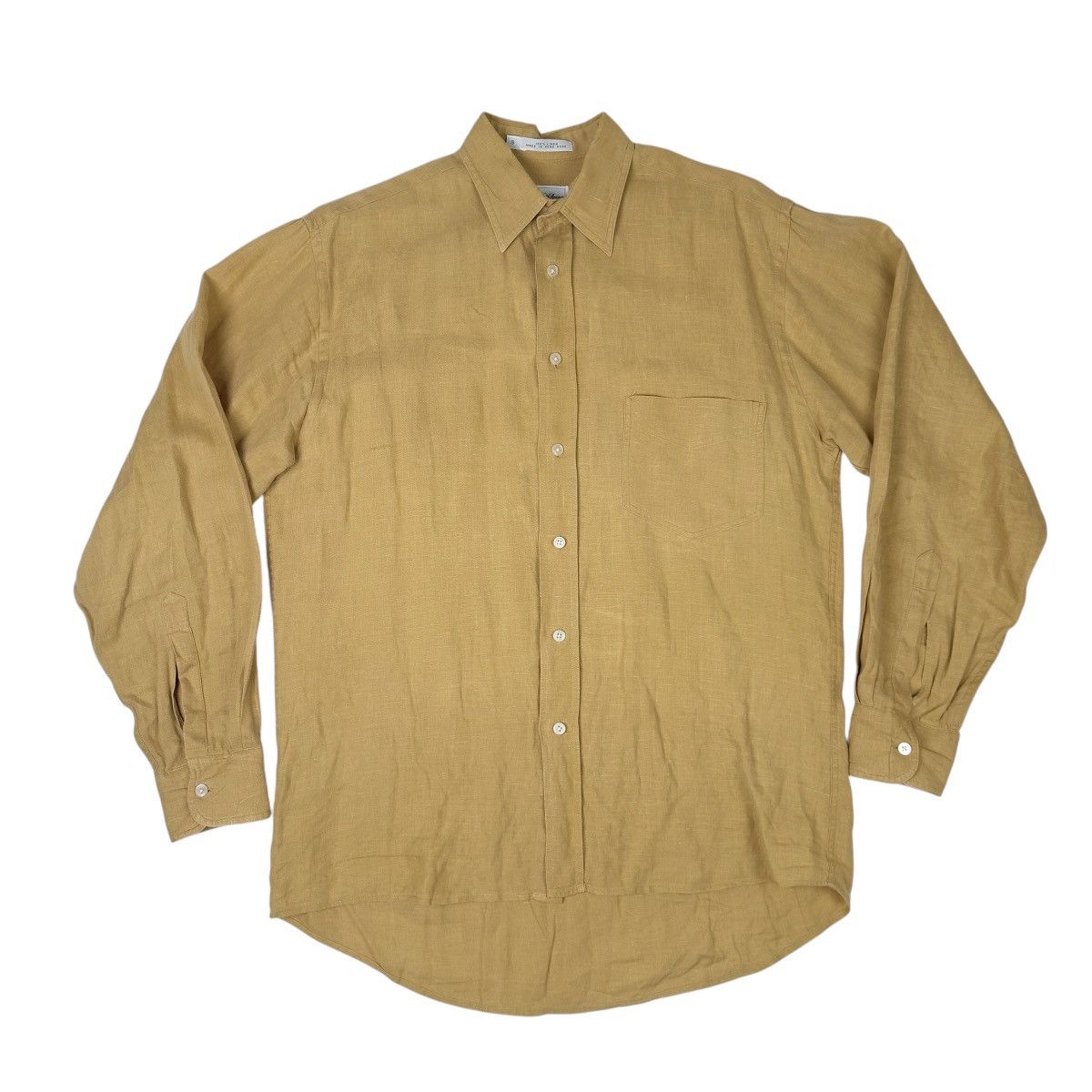 Saks Fifth Avenue Mens Small 100% Linen Shirt Button Dow
