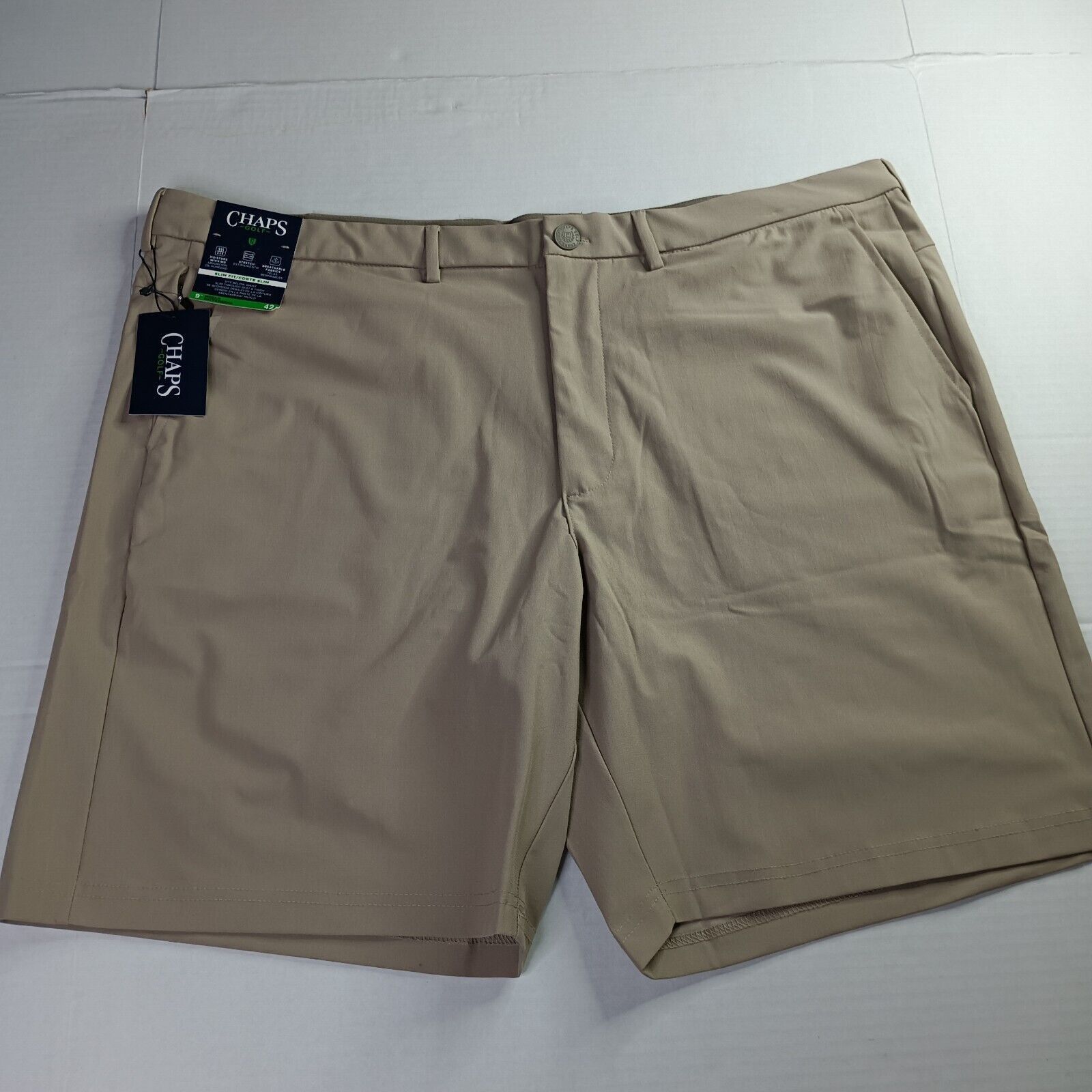 Chaps Chaps Golf Shorts Men's 42 Hampton Khaki Slim Fit 9" Inseam Size US 42 / EU 58 - 1 Thumbnail