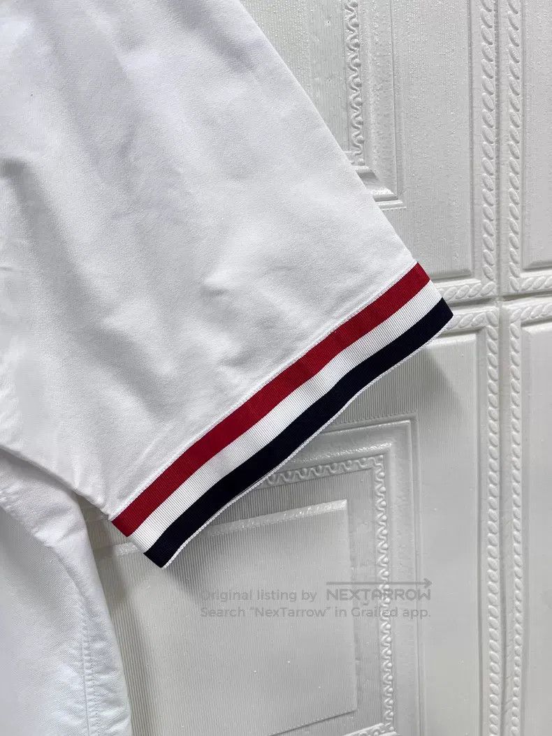 Thom Browne Thom Browne Oxford Shirt Short Sleeve Size US XL / EU 56 / 4 - 5 Thumbnail