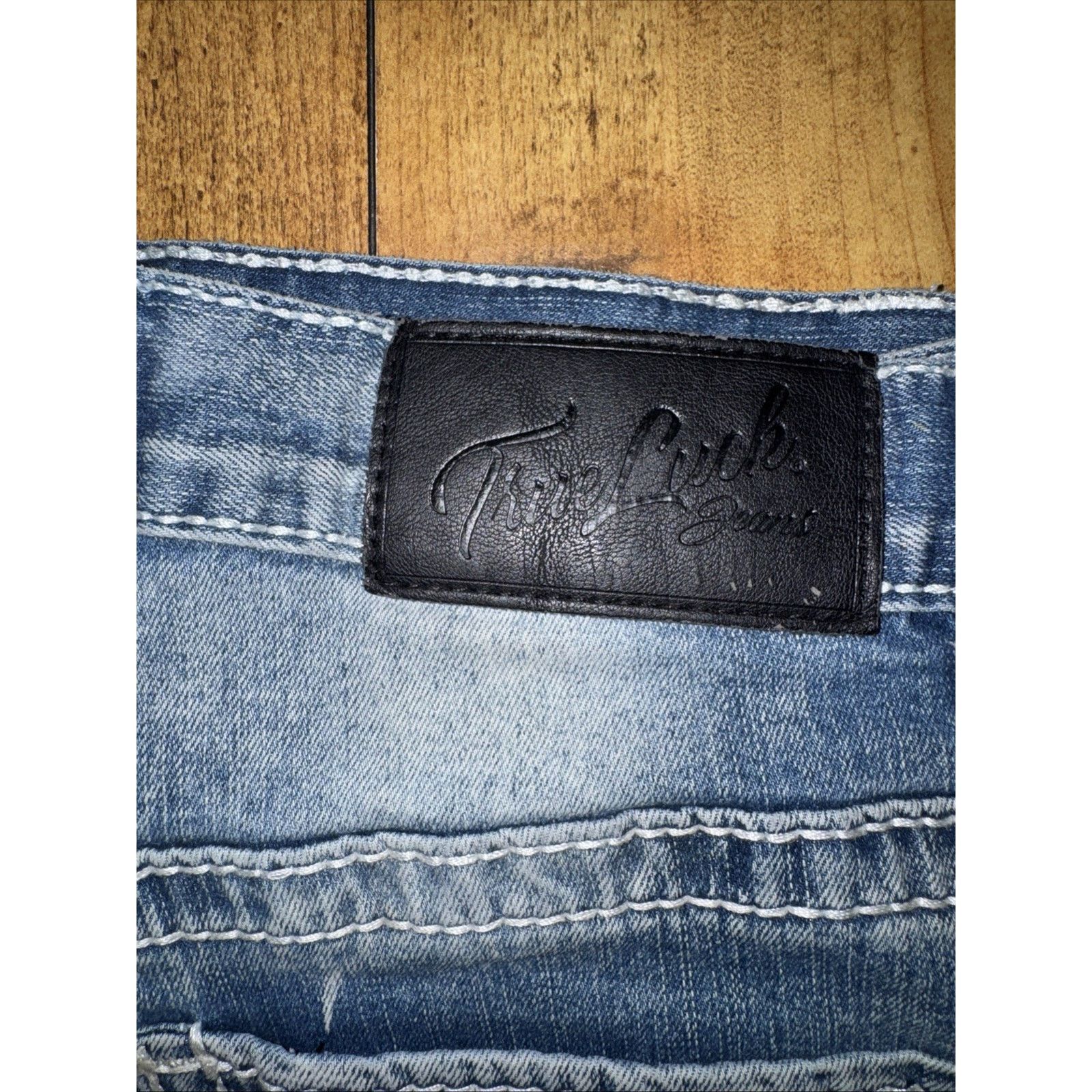 Rock Revival True Luck Denim Jeans Blue 34x30 Y2K Grunge Rock Style Size US 34 / EU 50 - 8 Thumbnail