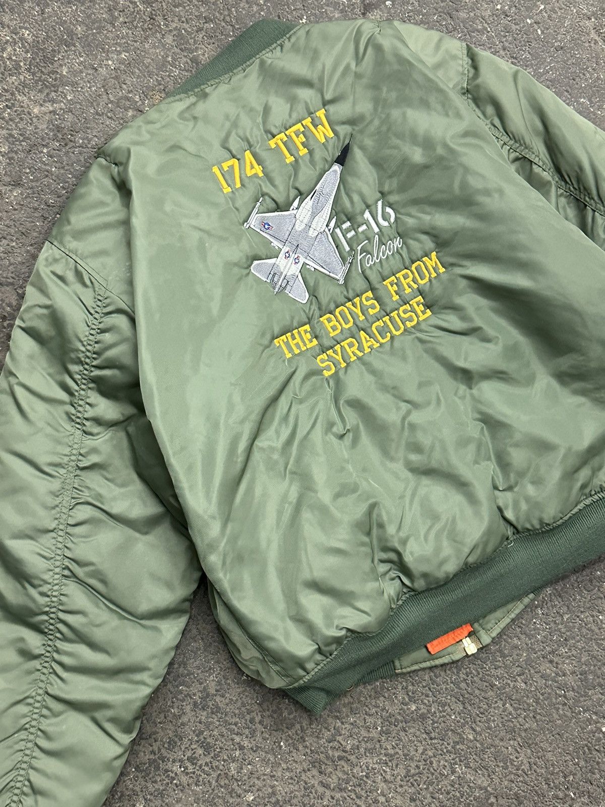 Vintage Y2K flight army bomber jacket Size US L / EU 52-54 / 3 - 4 Thumbnail