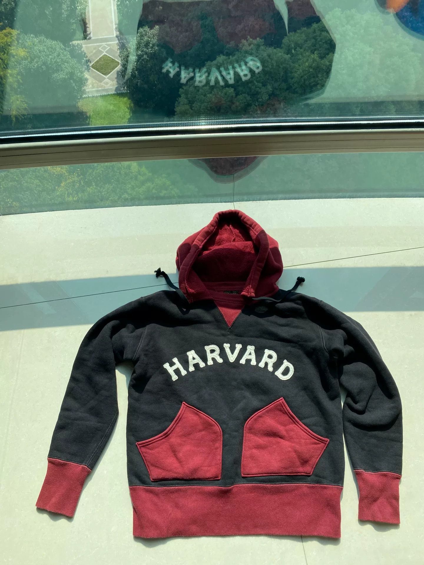 Freewheelers red and black hooded sweatshirt with pockets Size US L / EU 52-54 / 3 - 1 Thumbnail