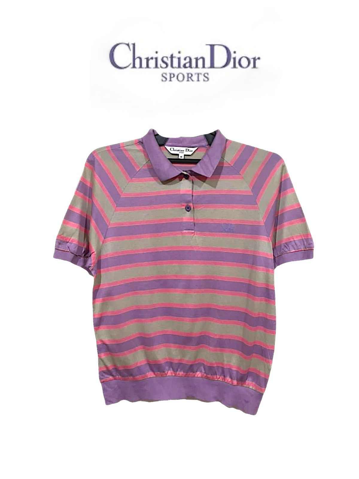 Christian Dior Monsieur Vintage 90s Christian Dior CD Sports Stripe Shirts Size US M / EU 48-50 / 2 - 2 Thumbnail