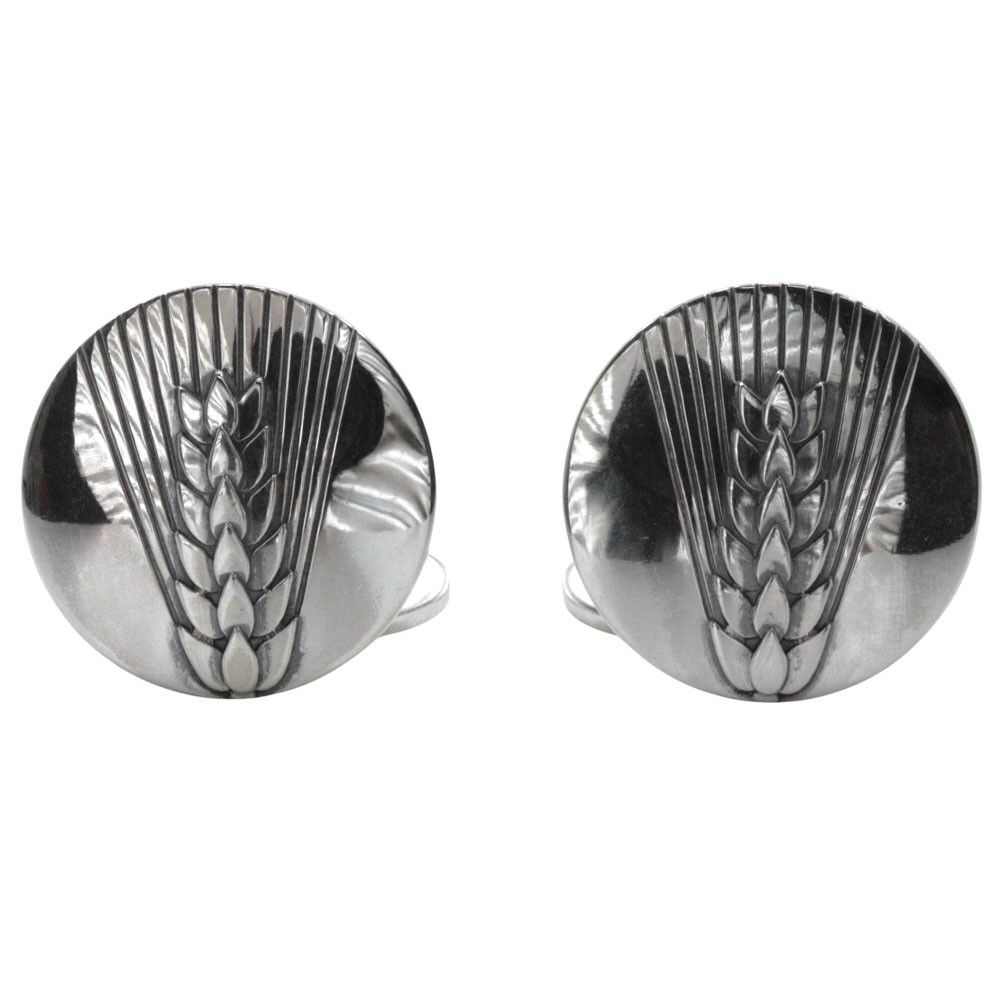 Other Other Georg Jensen Wheat Ear Silver 925 Cufflinks Metal Cufflinks 47B DUTY FREE for USA Size ONE SIZE - 1 Thumbnail