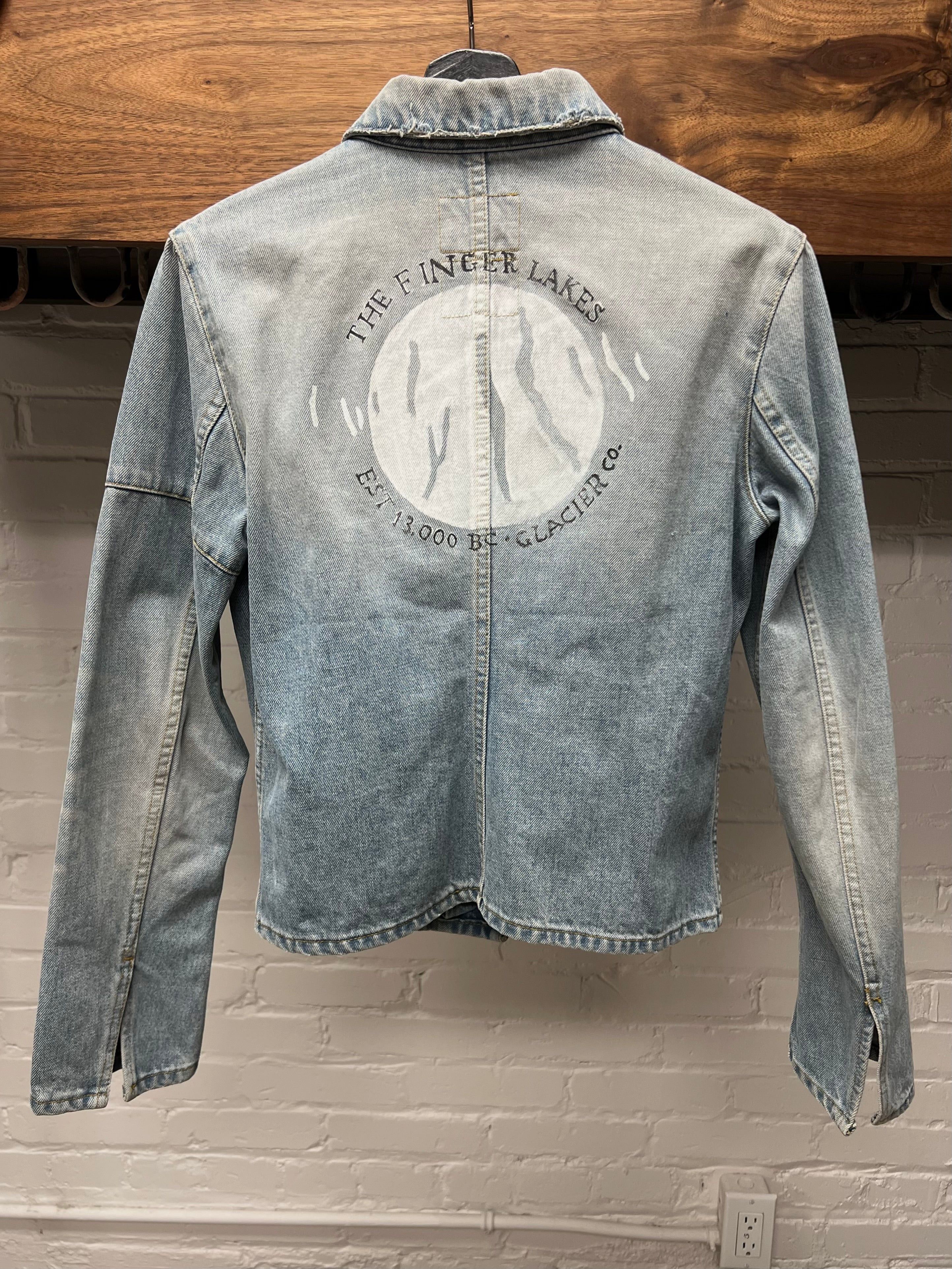 Helmut Lang SS04 Helmut Lang Hand Painted ‘Finger Lakes’ Denim Jacket Size US S / EU 44-46 / 1 - 6 Thumbnail