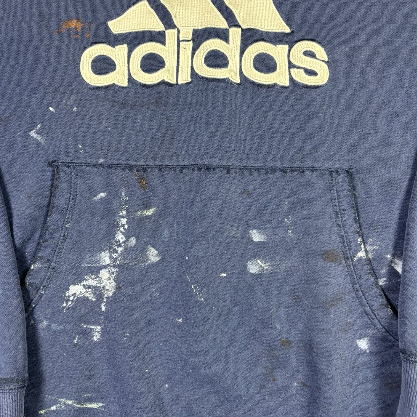 Adidas VINTAGE Adidas Hoodie Pullover 90s Embroidered Logo Blue XL Mens Distressed Size US XL / EU 56 / 4 - 7 Thumbnail