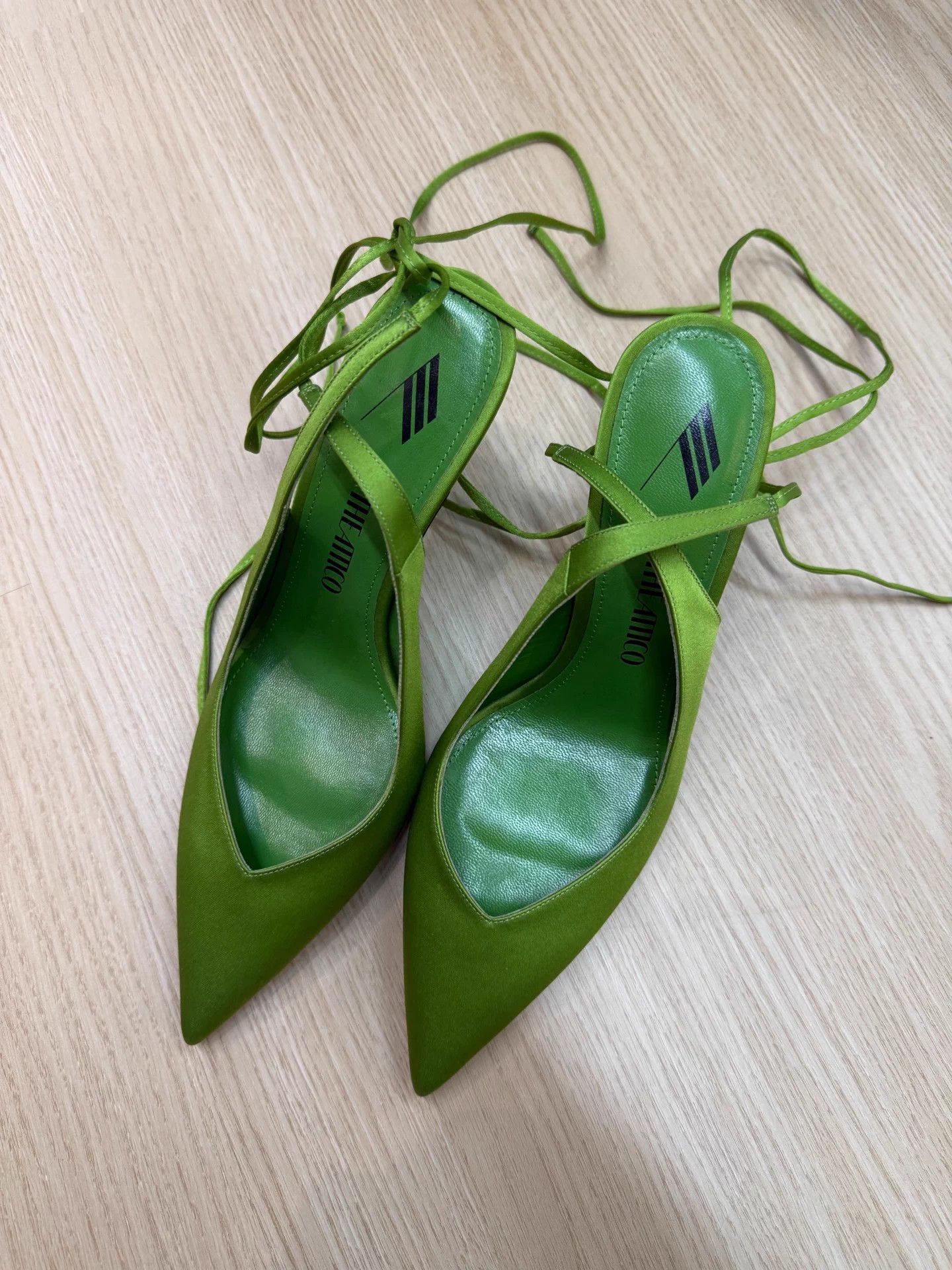 The Attico The Attico Green Lace-Up High Heels Size 38.5 New Size US 8 / IT 38 - 1 Thumbnail