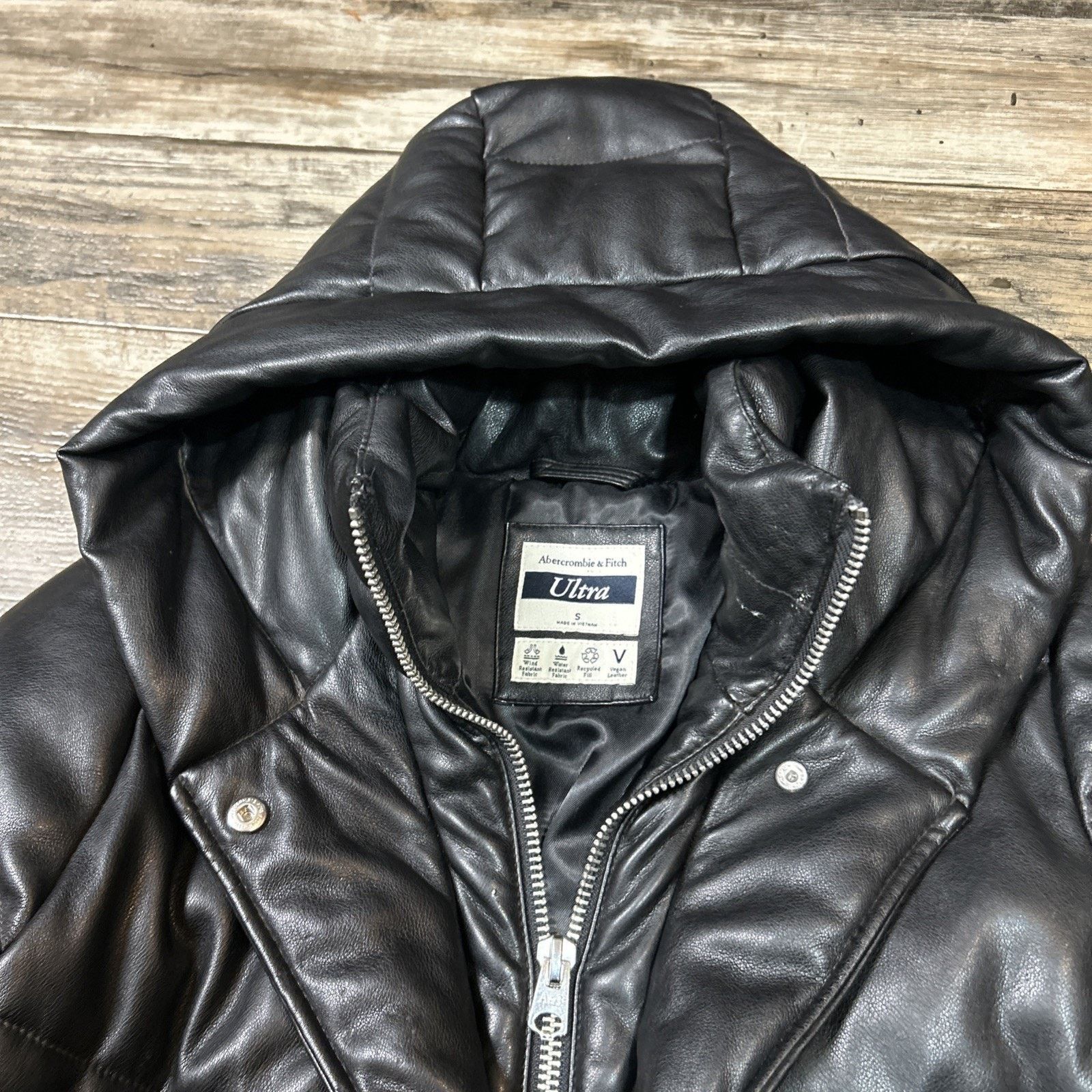 Abercrombie & Fitch Abercrombie & Fitch Ultra Collection Faux Leather Long Black Size S / US 4 / IT 40 - 3 Thumbnail