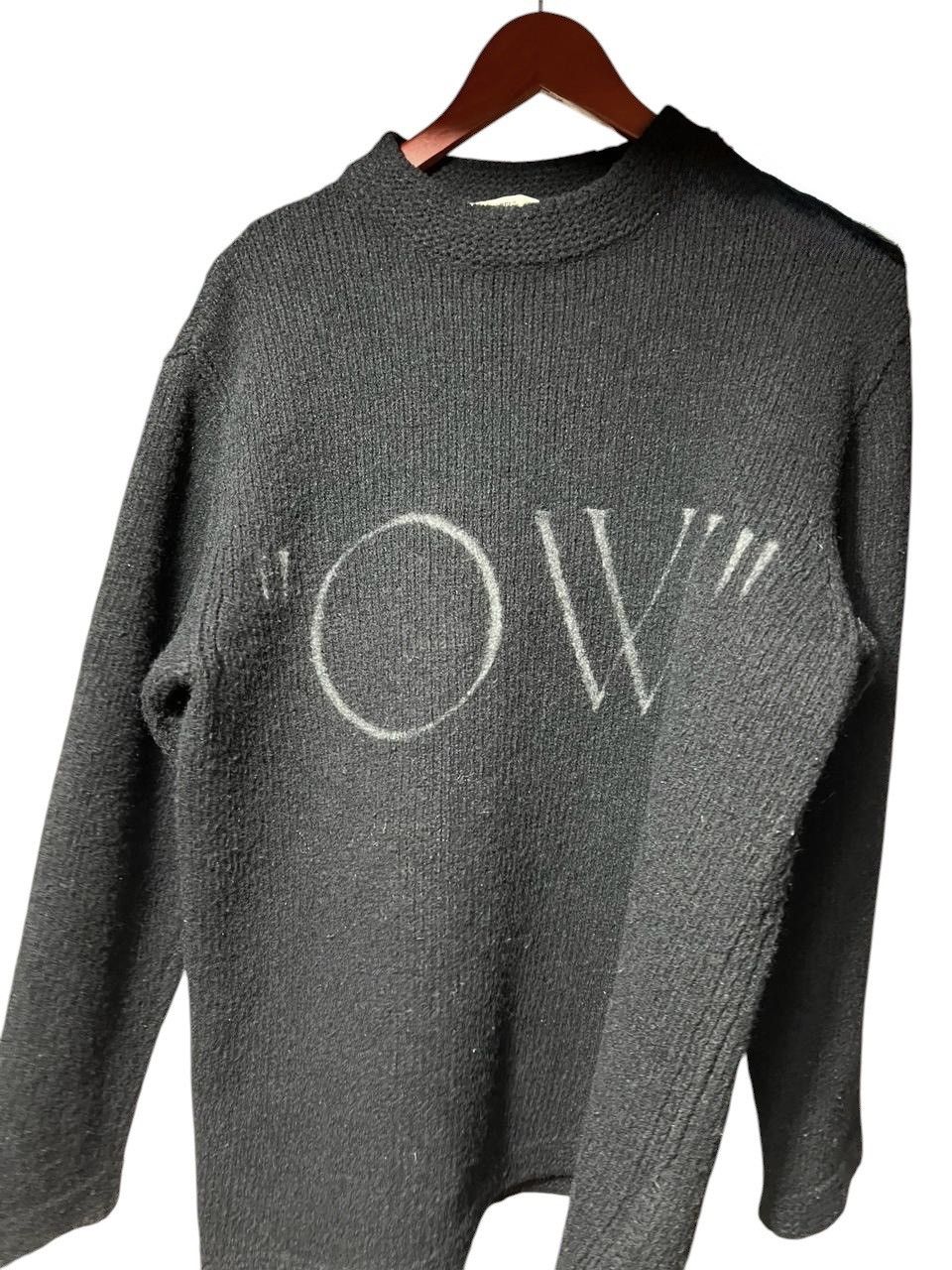 Off-White Off-White "OW" Logo Knit Sweater Black Size US L / EU 52-54 / 3 - 1 Thumbnail