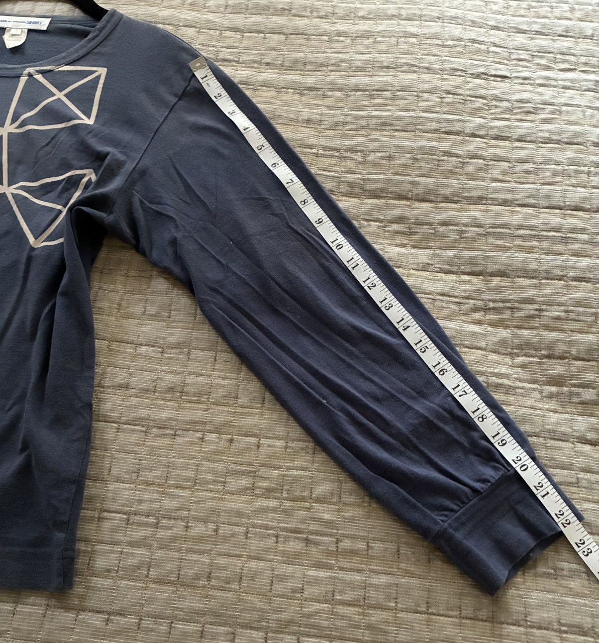 Comme des Garcons Comme des Garçon Geometric Design Blue Long Sleeve Shirt Size US S / EU 44-46 / 1 - 9 Thumbnail
