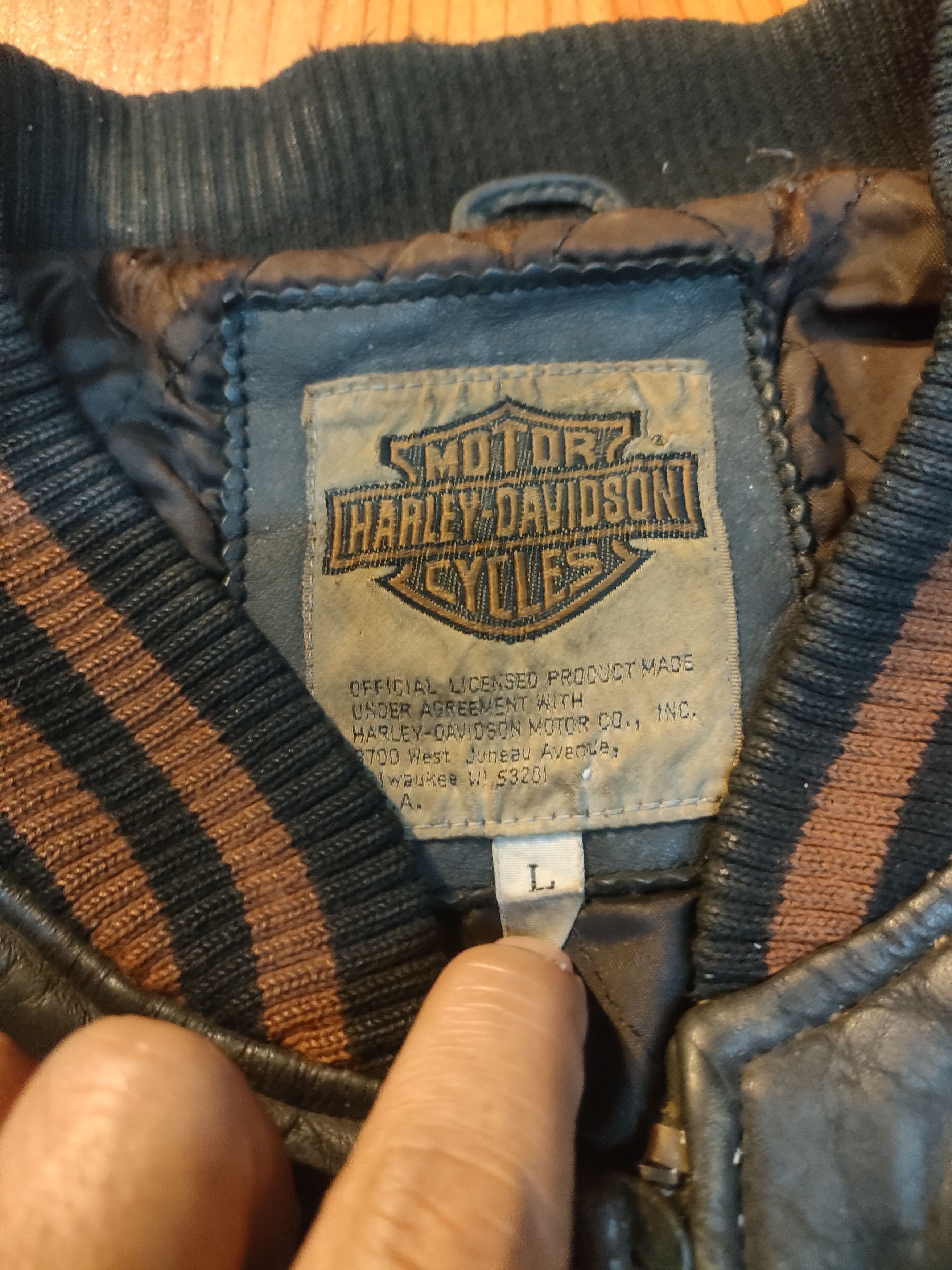 Harley Davidson × Vintage Vintage Harley Davidson Leather Jacket Size US L / EU 52-54 / 3 - 7 Thumbnail