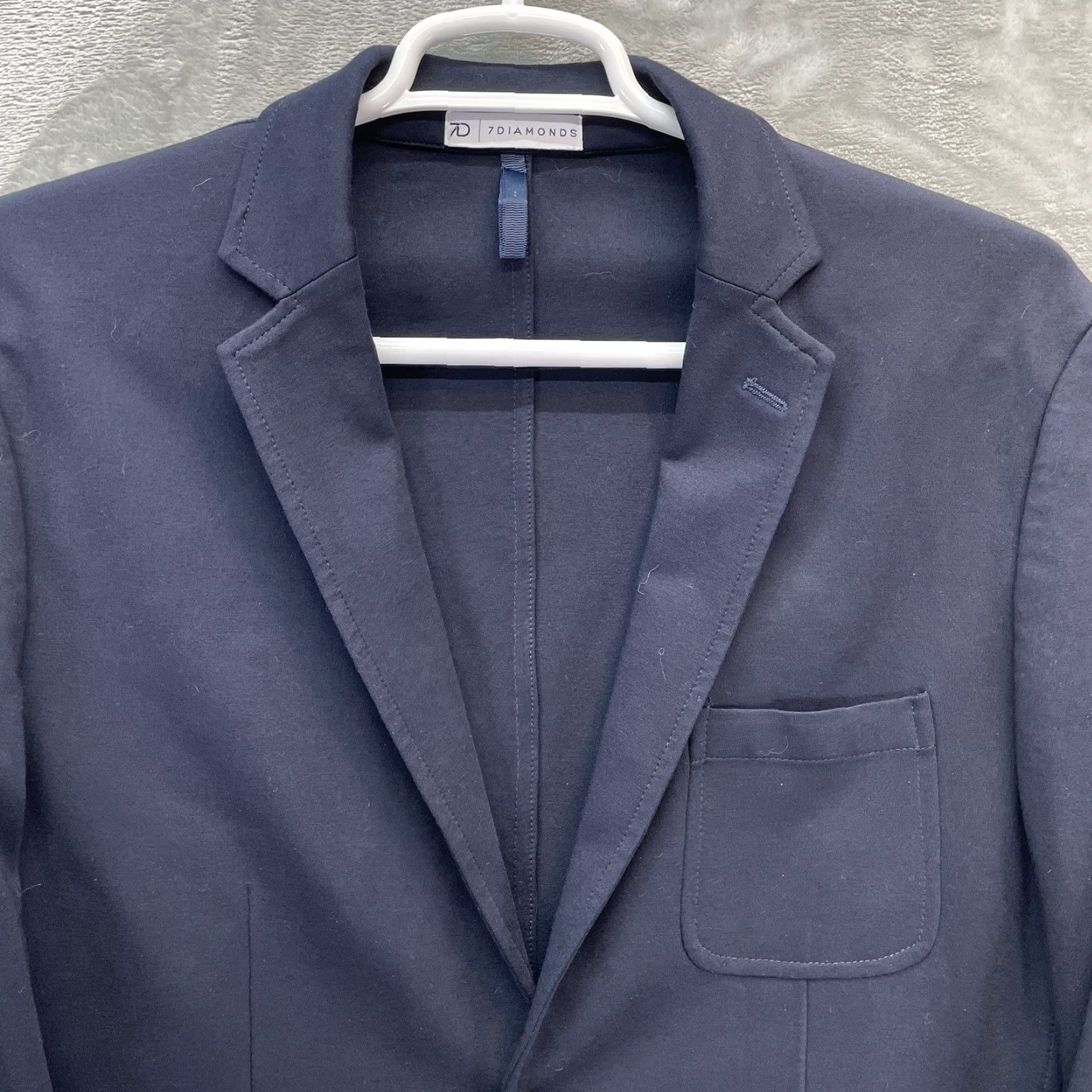 Vintage 7 Diamonds Blazer Men's Large Sport Coat Two Button Casual Jacket Suit Connor Size 42R - 2 Thumbnail