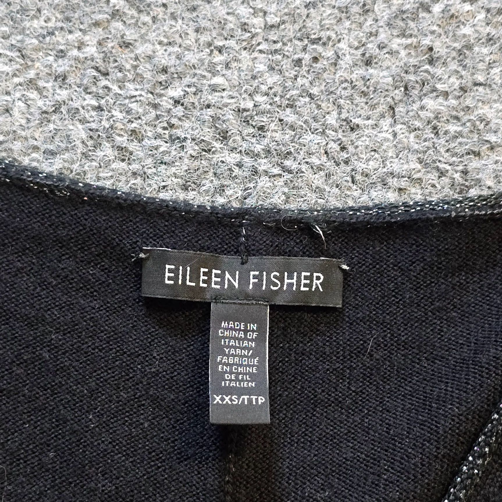 Eileen Fisher Eileen Fisher Sweater Tunic Womens XXS Black Merino Wool Knit V-Neck Casual Minimalist Shirt Size XXS / US 00 / IT 34 - 3 Thumbnail
