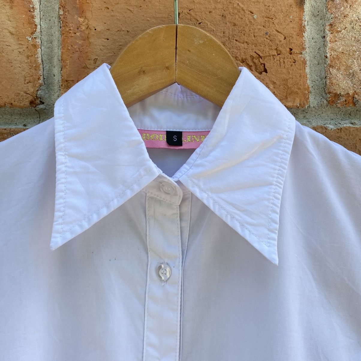 Japanese Brand BODY LINE Y2K Punk White Grace Shirt Size S / US 4 / IT 40 - 8 Thumbnail