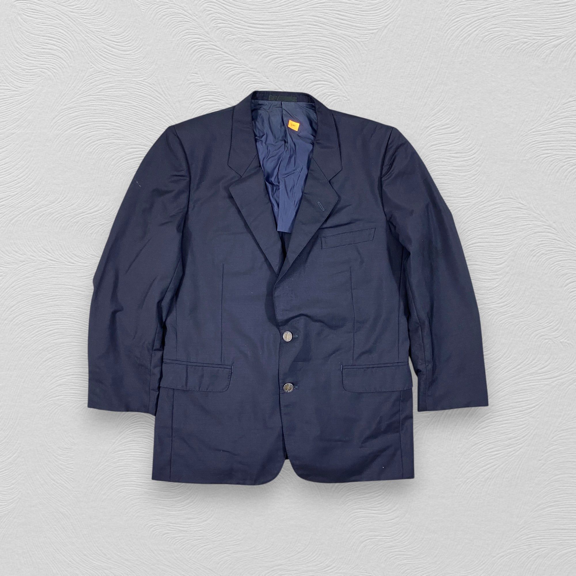 Christian Dior Monsieur Vintage Christian Dior Monsieur Classic Navy Blazzer -J141 Size US XXL / EU 58 / 5 - 1 Thumbnail
