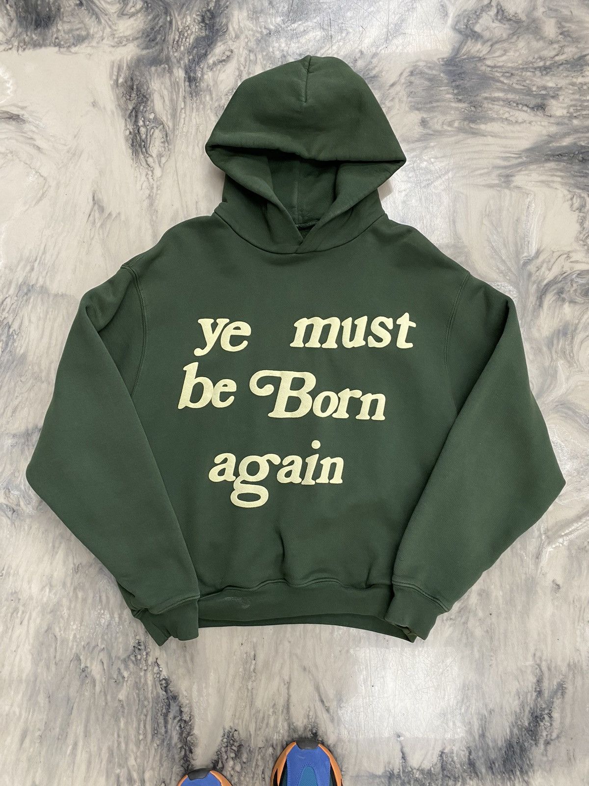 CPFM Ye Must Be Born Again Hoodie green small