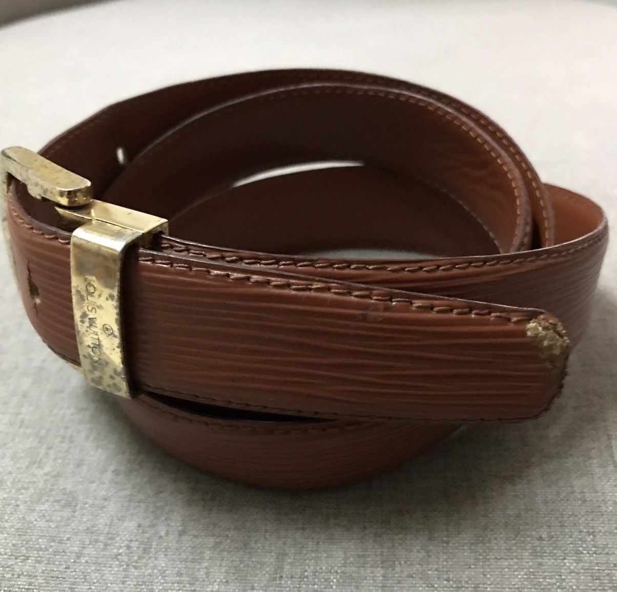Louis Vuitton Vintage Louis Vuitton Epi Leather Brown Belt Size ONE SIZE - 2 Thumbnail