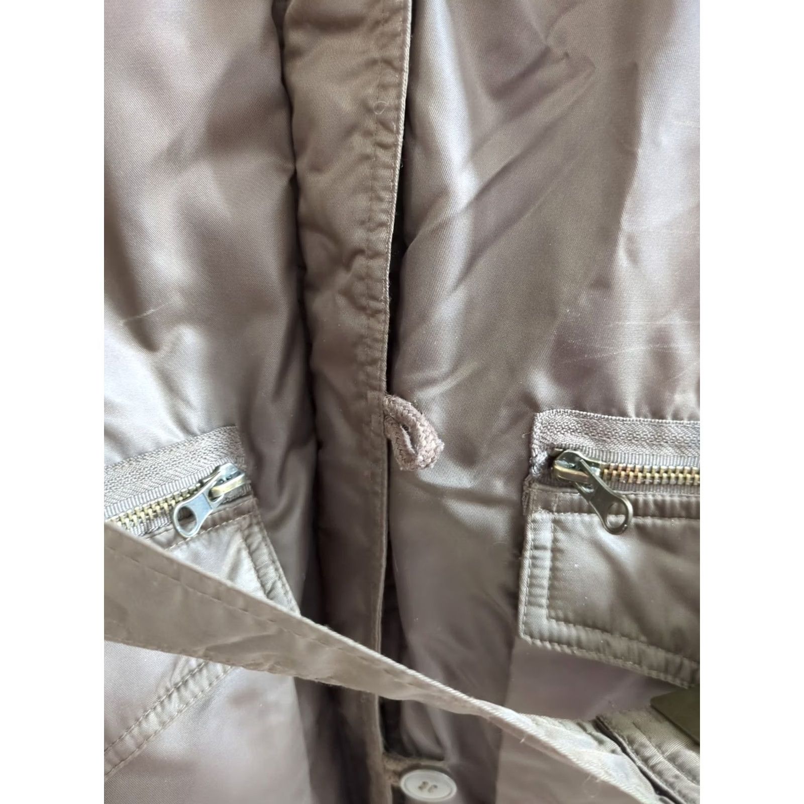 Zara Zara TRF Outerwear Coat Parka Long Brown Women's 28 Hooded Zip Pockets Fur Lining Fall Winter Needful Vintage: No Size 4XL / US 24-26 - 2 Thumbnail