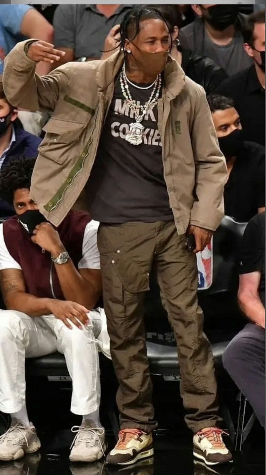 image of Number N Ine Number (N)Ine Milk N Cookies Tee in Brown, Men's (Size Medium)