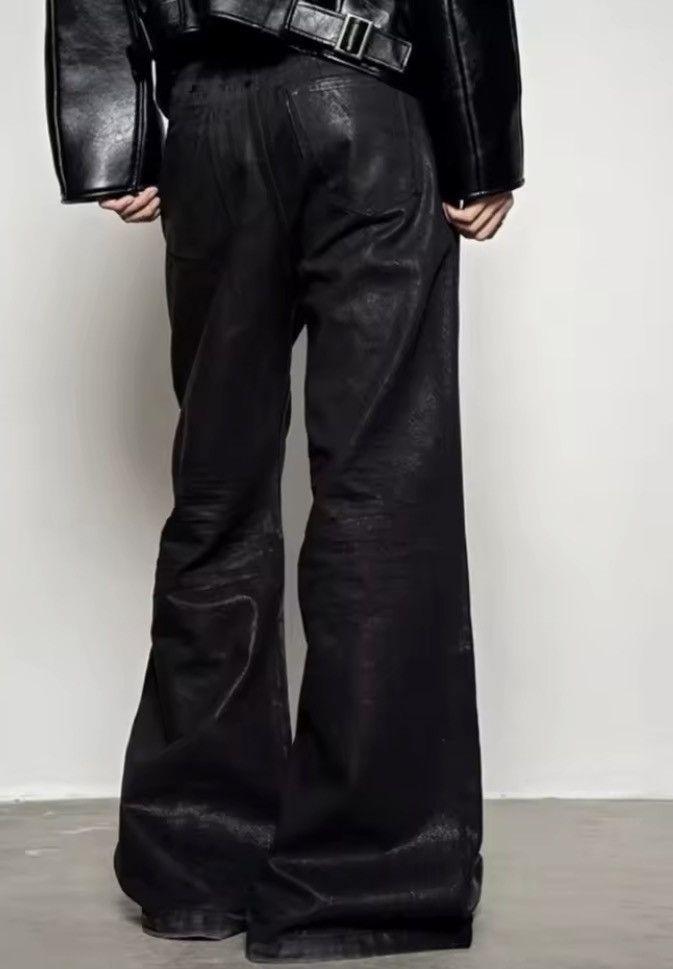 Jean Custom wax coated punk grunge bootcut flared jeans Size US 28 / EU 44 - 9 Thumbnail
