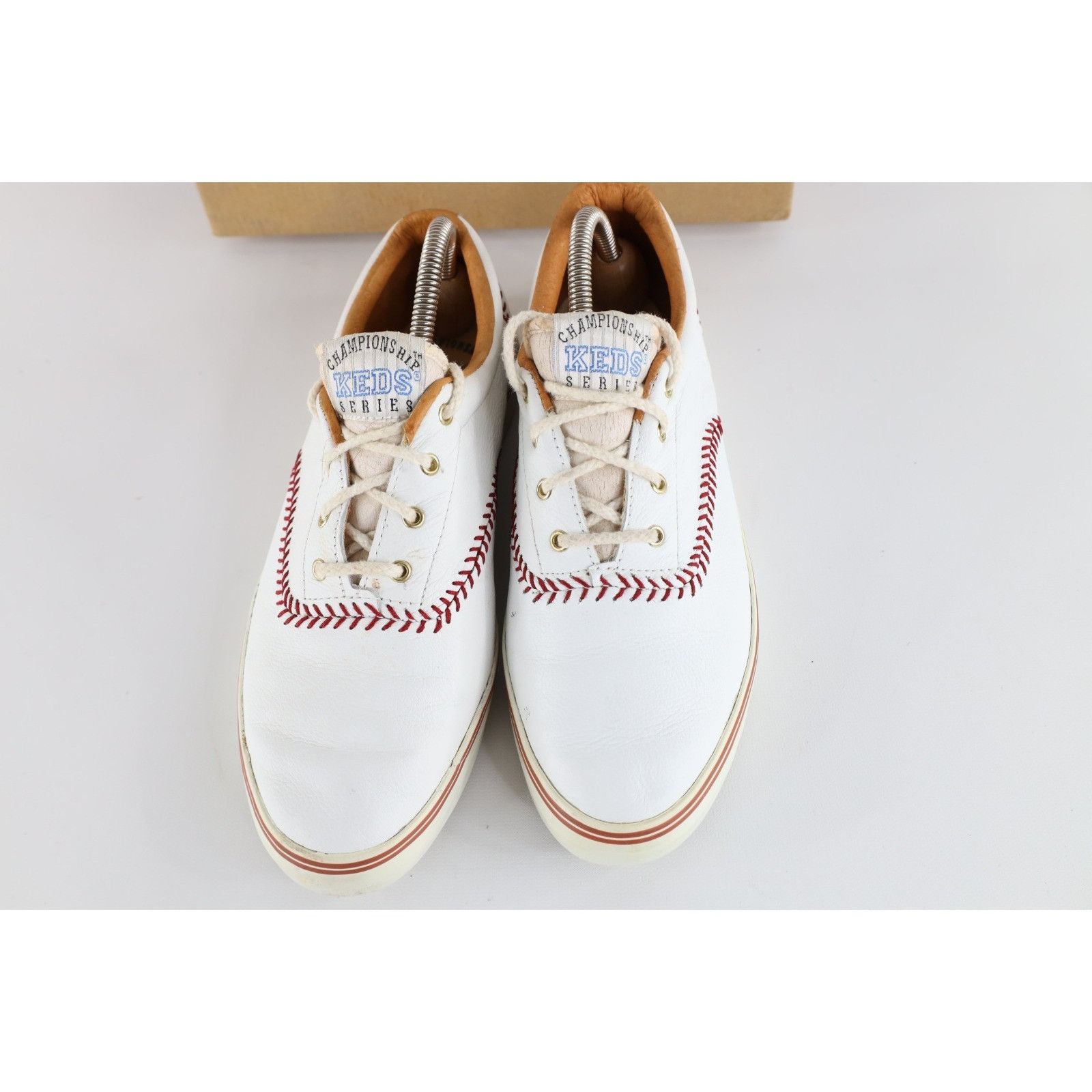 Keds Vintage 90s Keds Distressed Leather Baseball Sneakers Shoes Size US 10 / IT 40 - 2 Thumbnail
