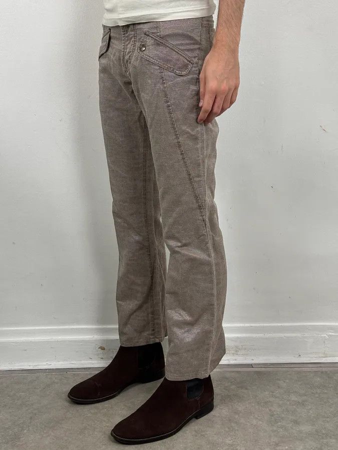 Just Cavalli SS2004 Cavalli Grey Shiny Flap Pockets Pants Size US 28 / EU 44 - 3 Thumbnail
