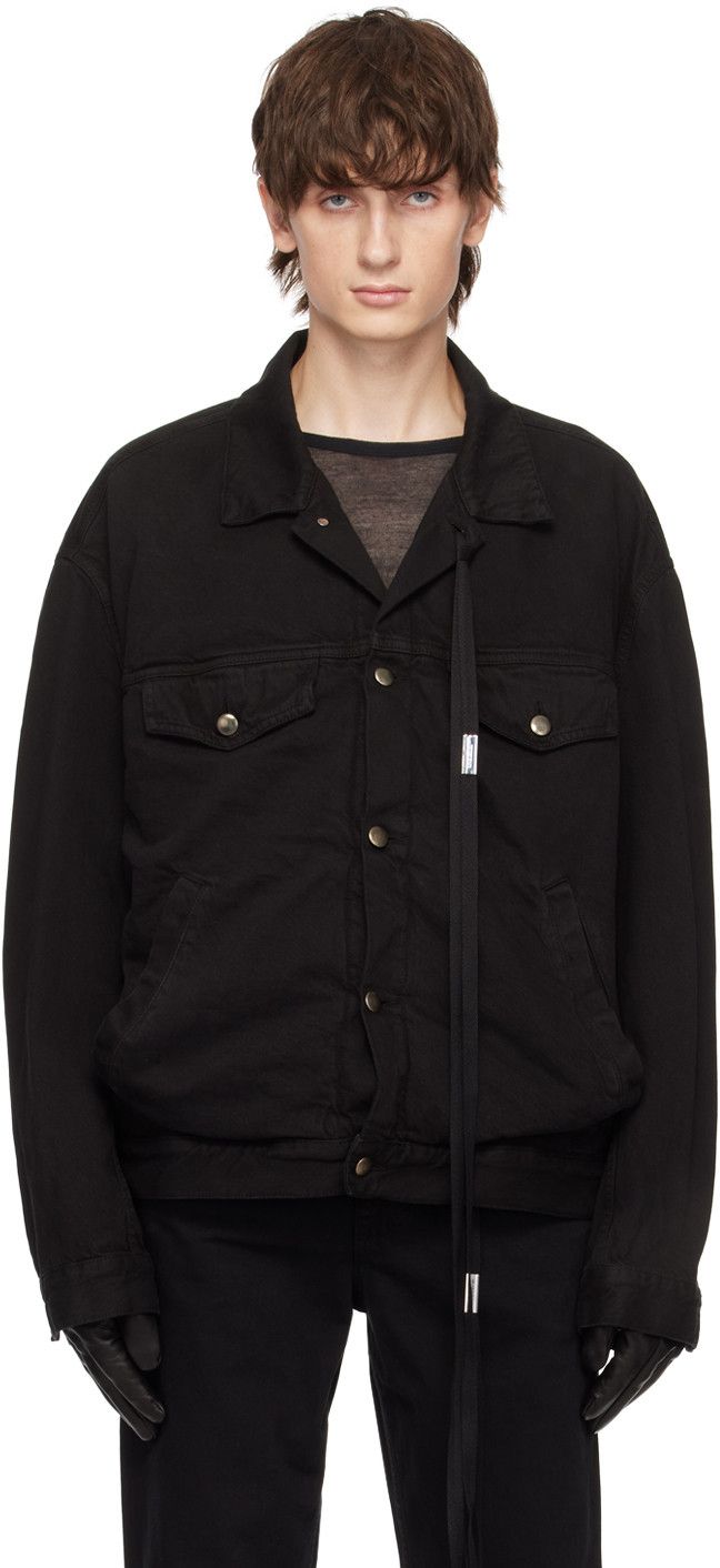image of Ann Demeulemeester Patrick Denim Jacket in Black, Men's (Size Small)
