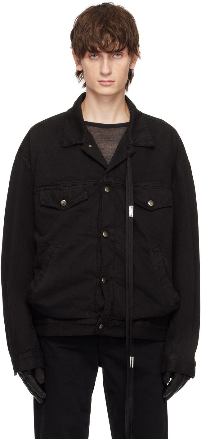 Pre-owned Ann Demeulemeester Patrick Denim Jacket In Black