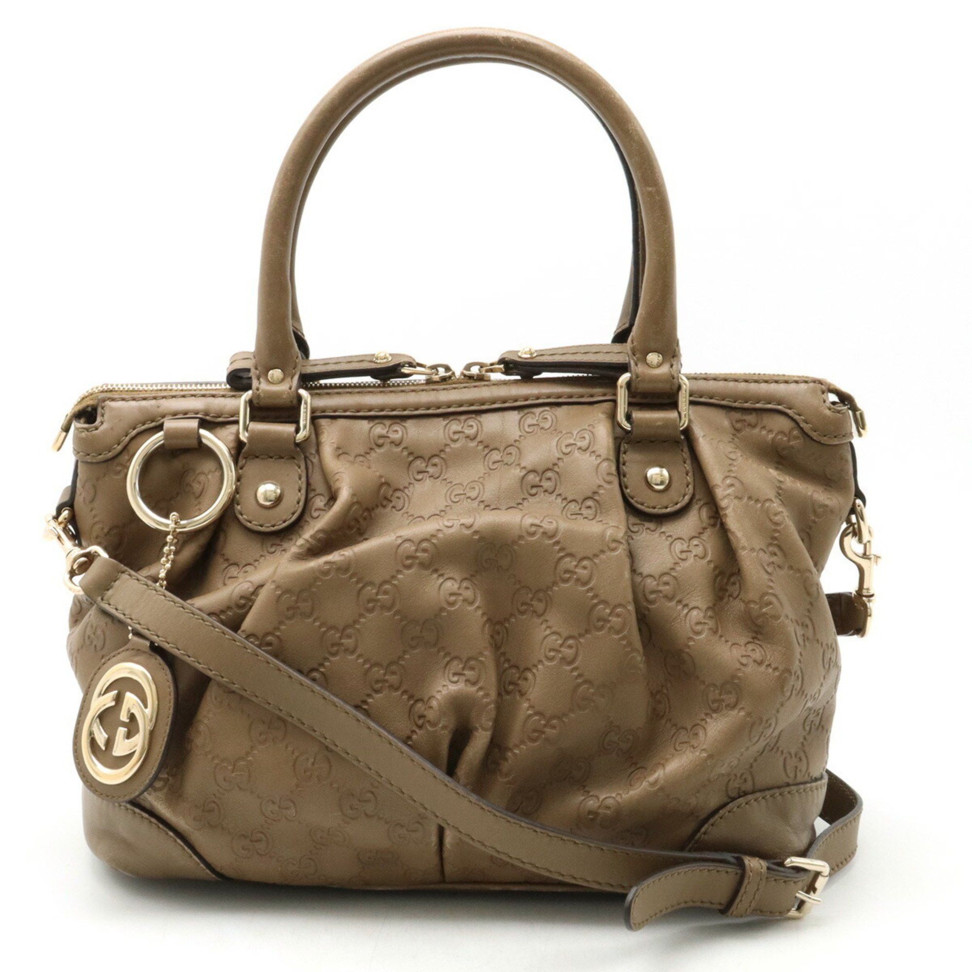 image of Gucci Guccissima Sukey Tote Bag Shoulder Leather Brown 247902, Women's