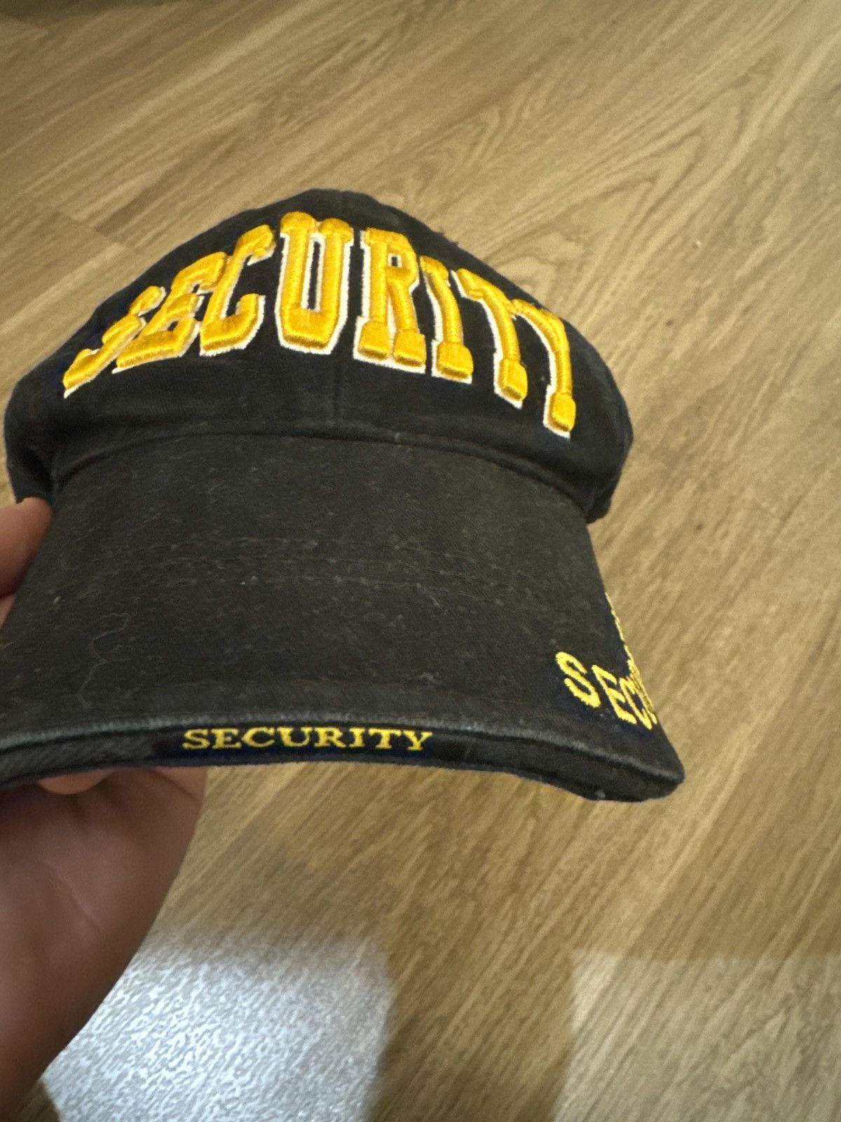 Vintage Black Security Hat Size ONE SIZE - 6 Thumbnail