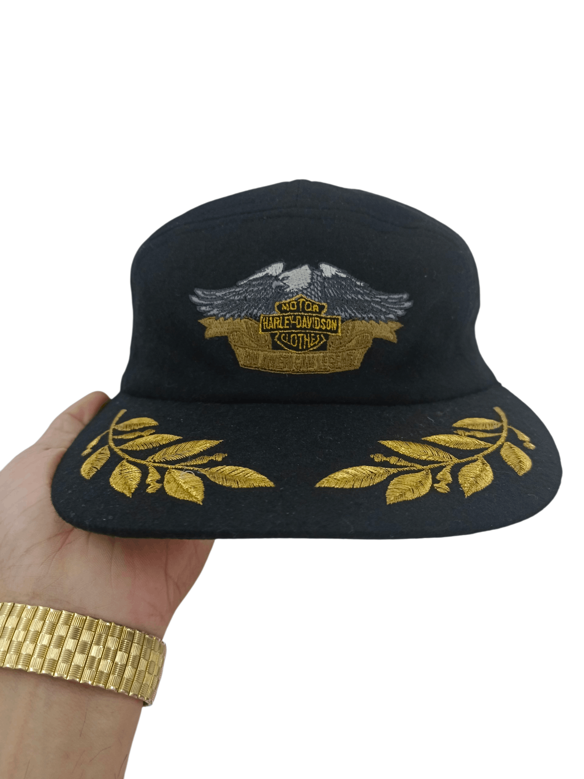 Harley Davidson Vintage Harley Davidson Eagle Logo Captain's Wool Size ONE SIZE - 1 Thumbnail