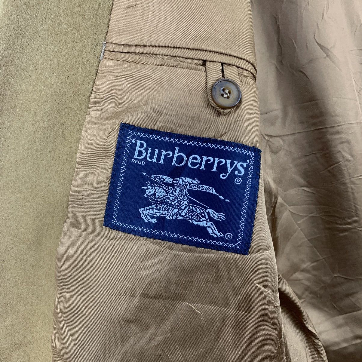Burberry Vintage BURBERRYS LONDON Plain Wool Gold Coat Size US M / EU 48-50 / 2 - 5 Thumbnail